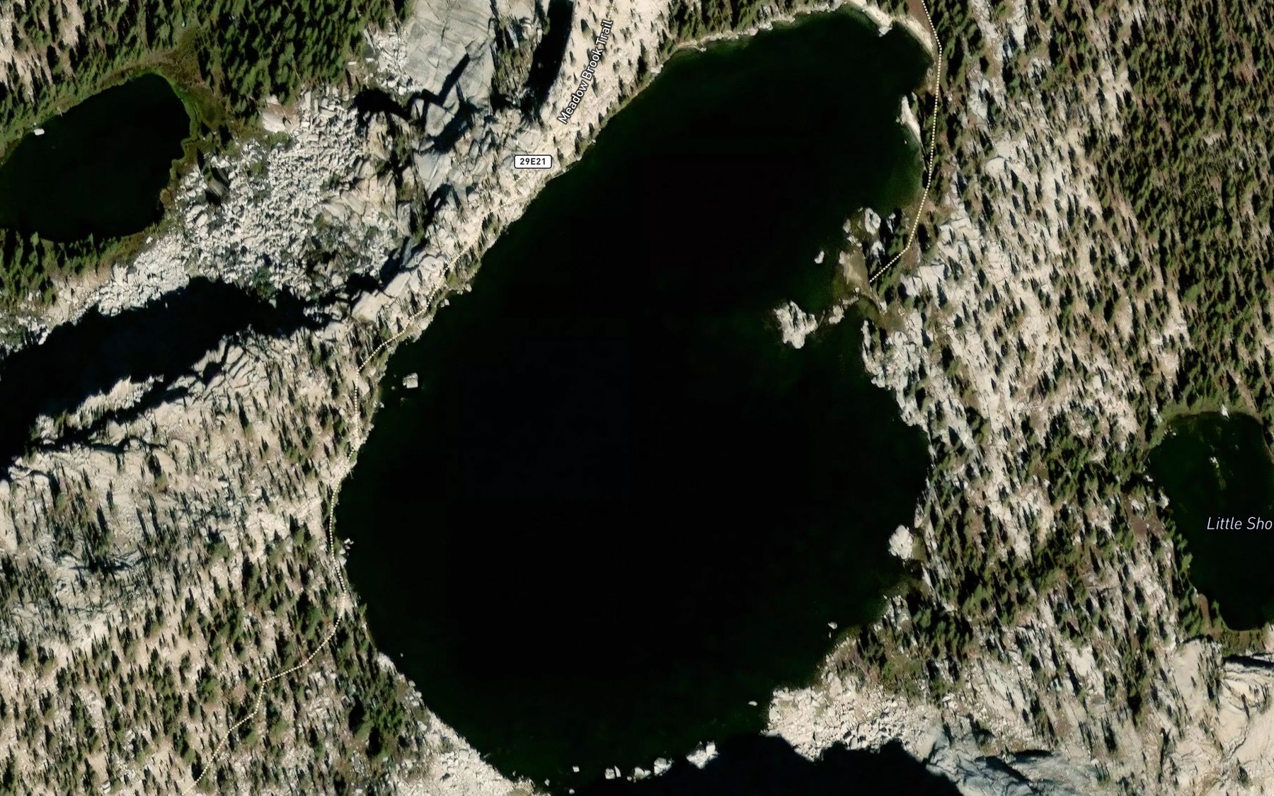 Satellite map of the Devils Punchbowl