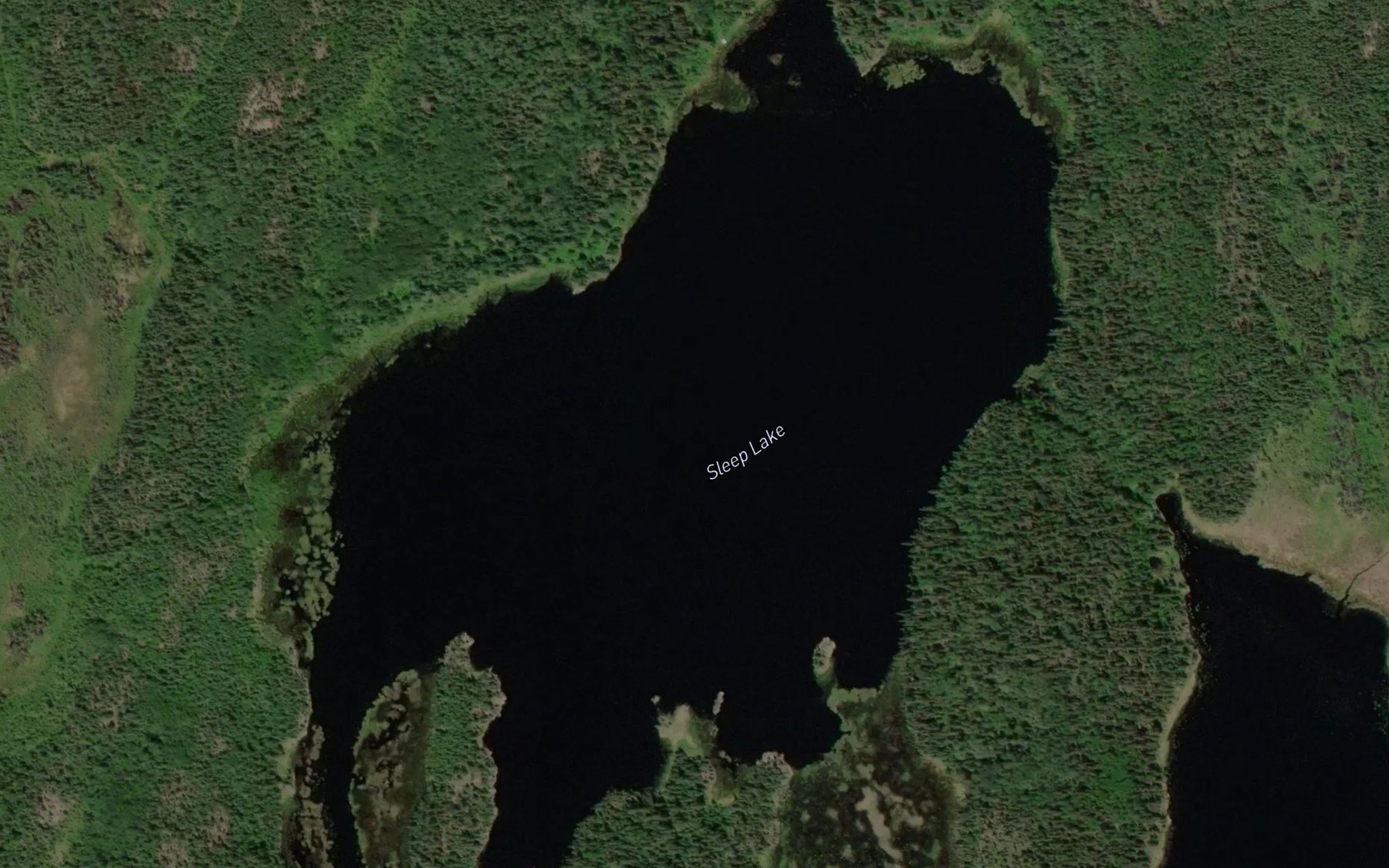 Satellite map of the Sleep Lake