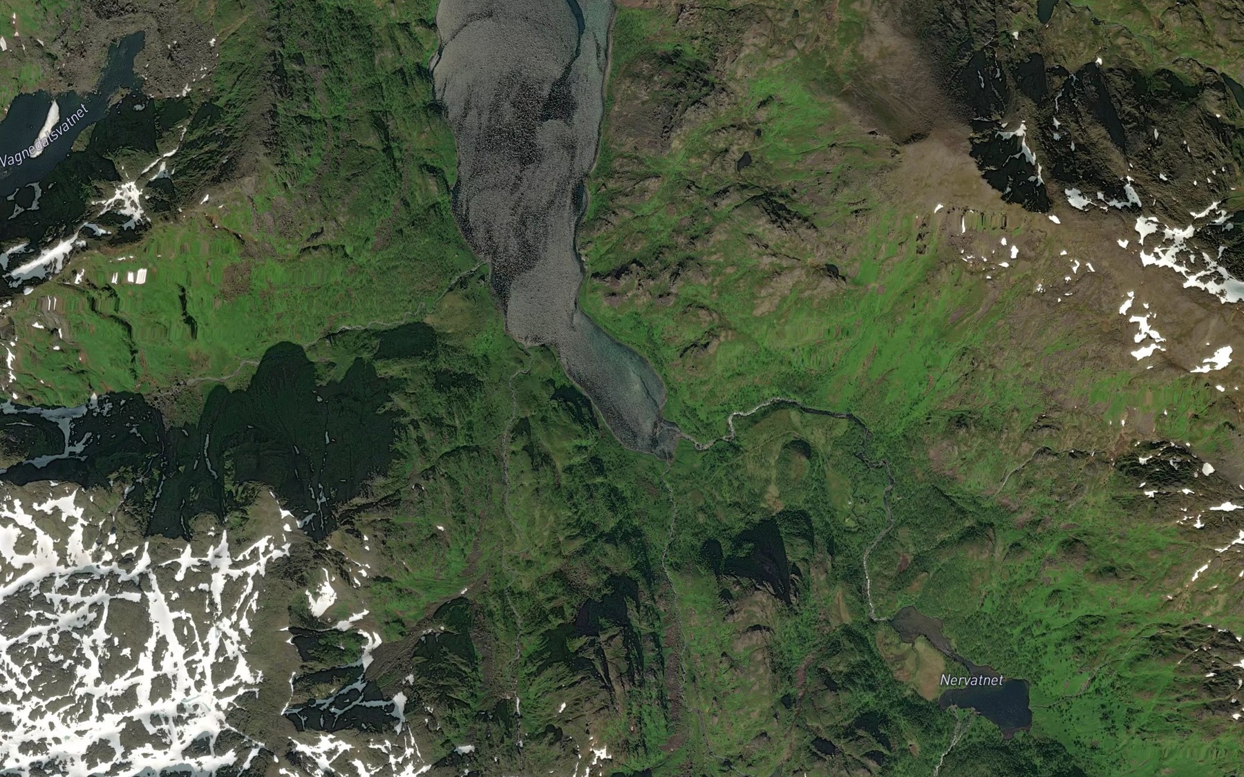 Satellite map of the Meahkavuonbahta