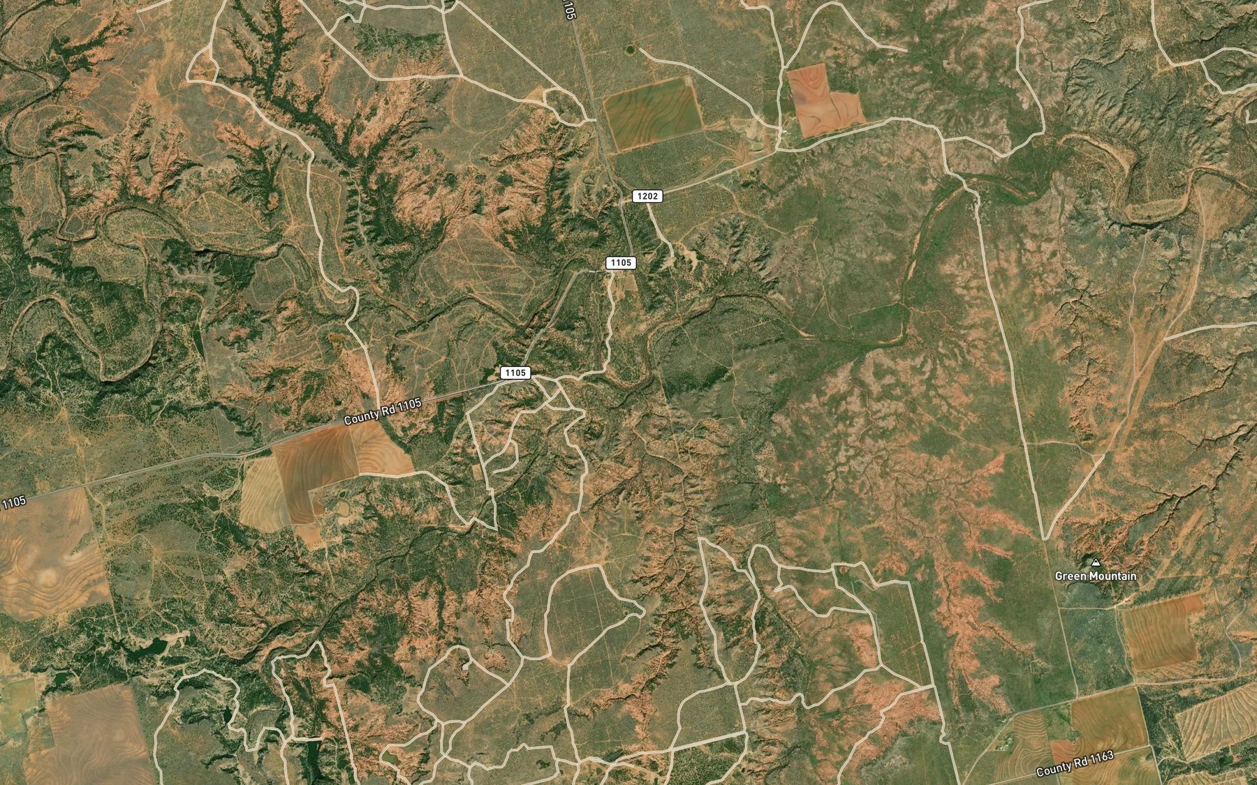 Satellite map of the Cottonwood Creek