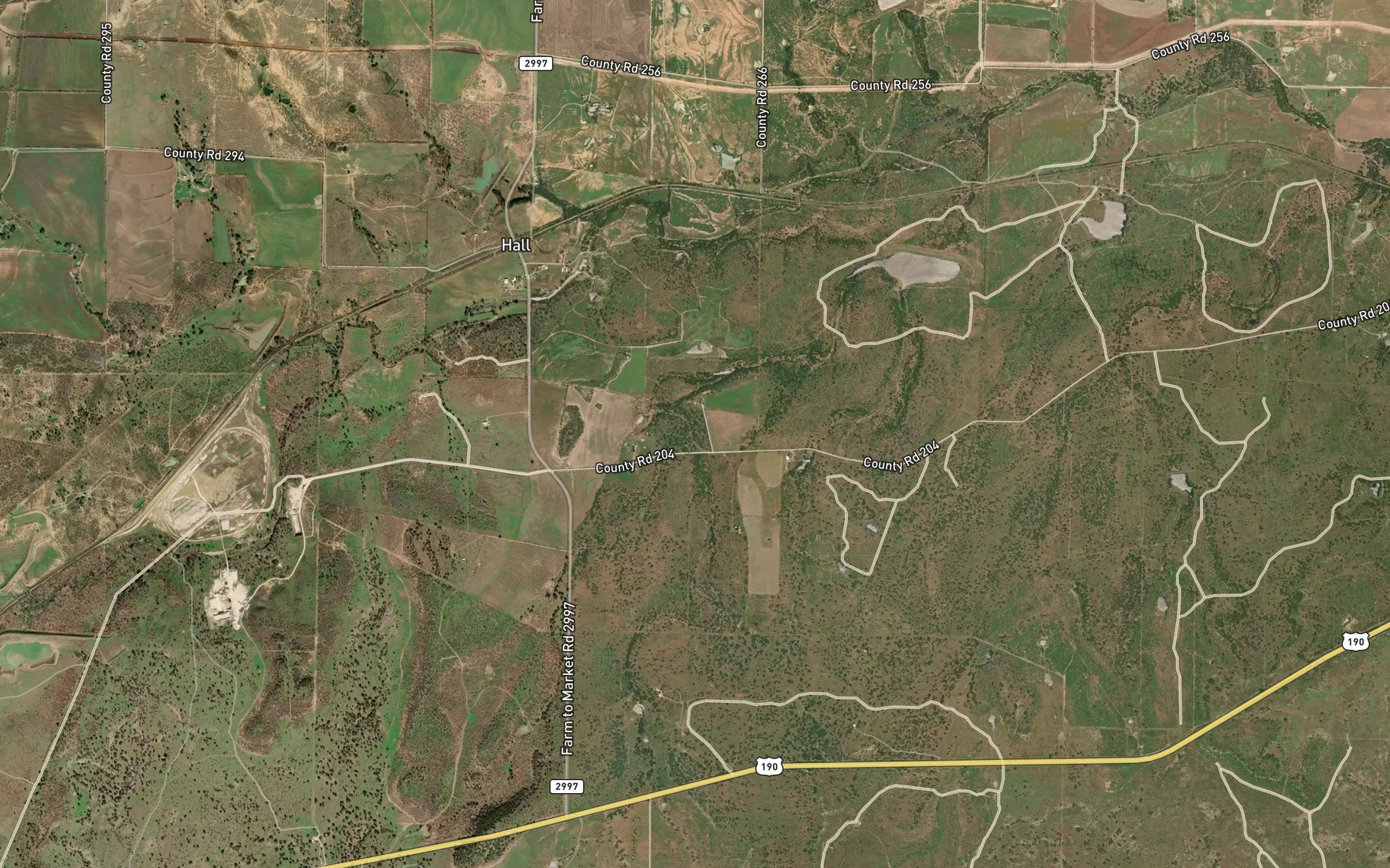 Satellite map of the West Goens Creek