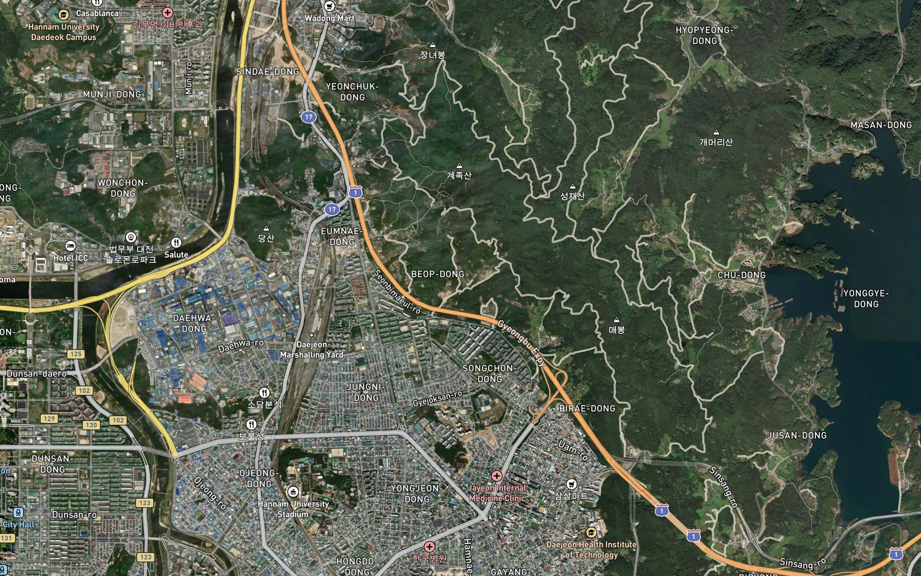 Satellite map of the Beopdongjeosuji