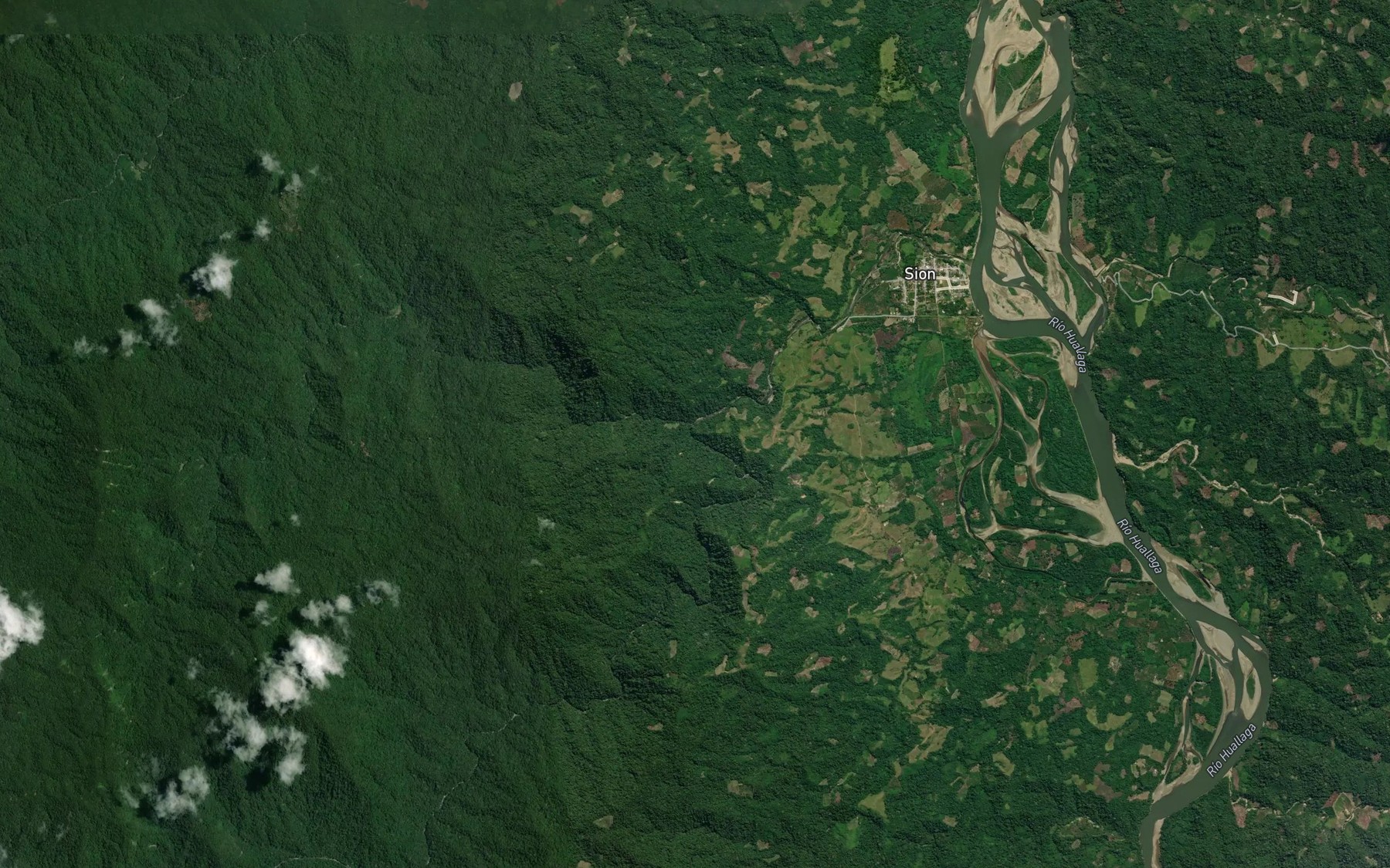 Satellite map of the Rio Sion