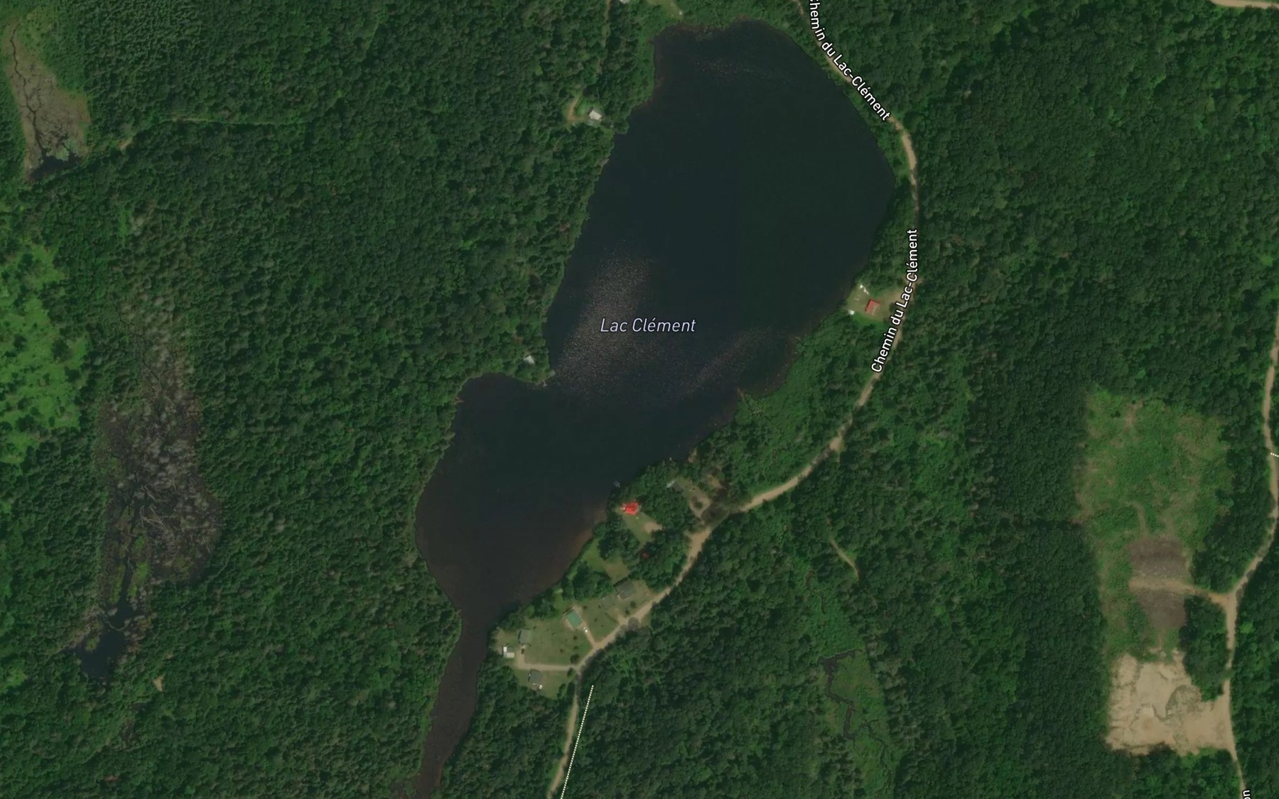 Satellite map of the Lac Clement