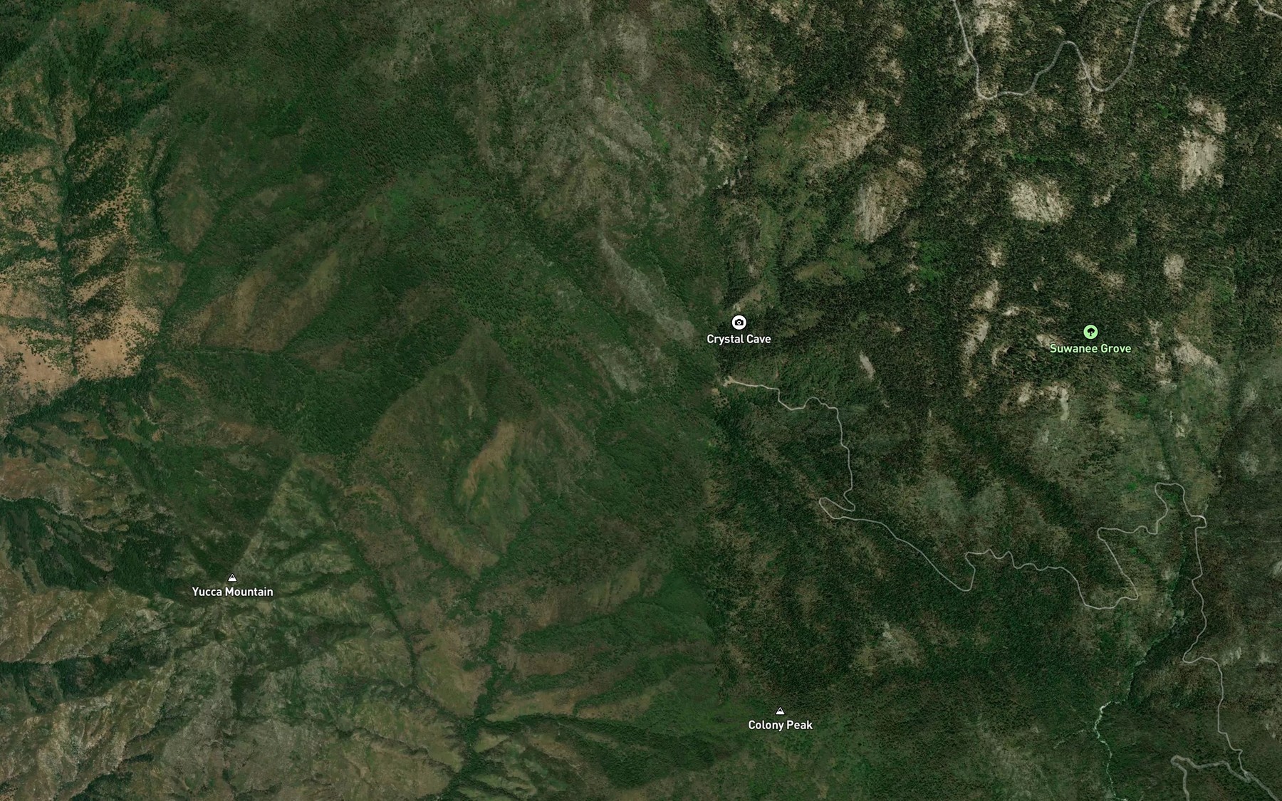 Satellite map of the Cave Creek