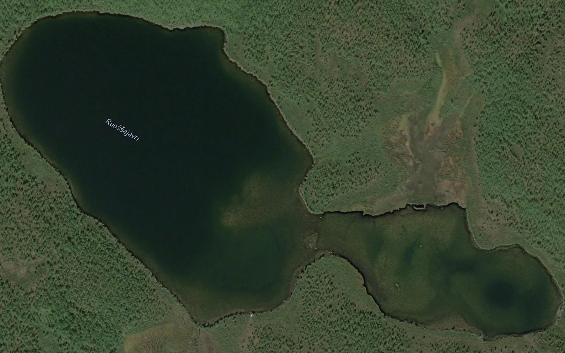Satellite map of the Ruossajavri