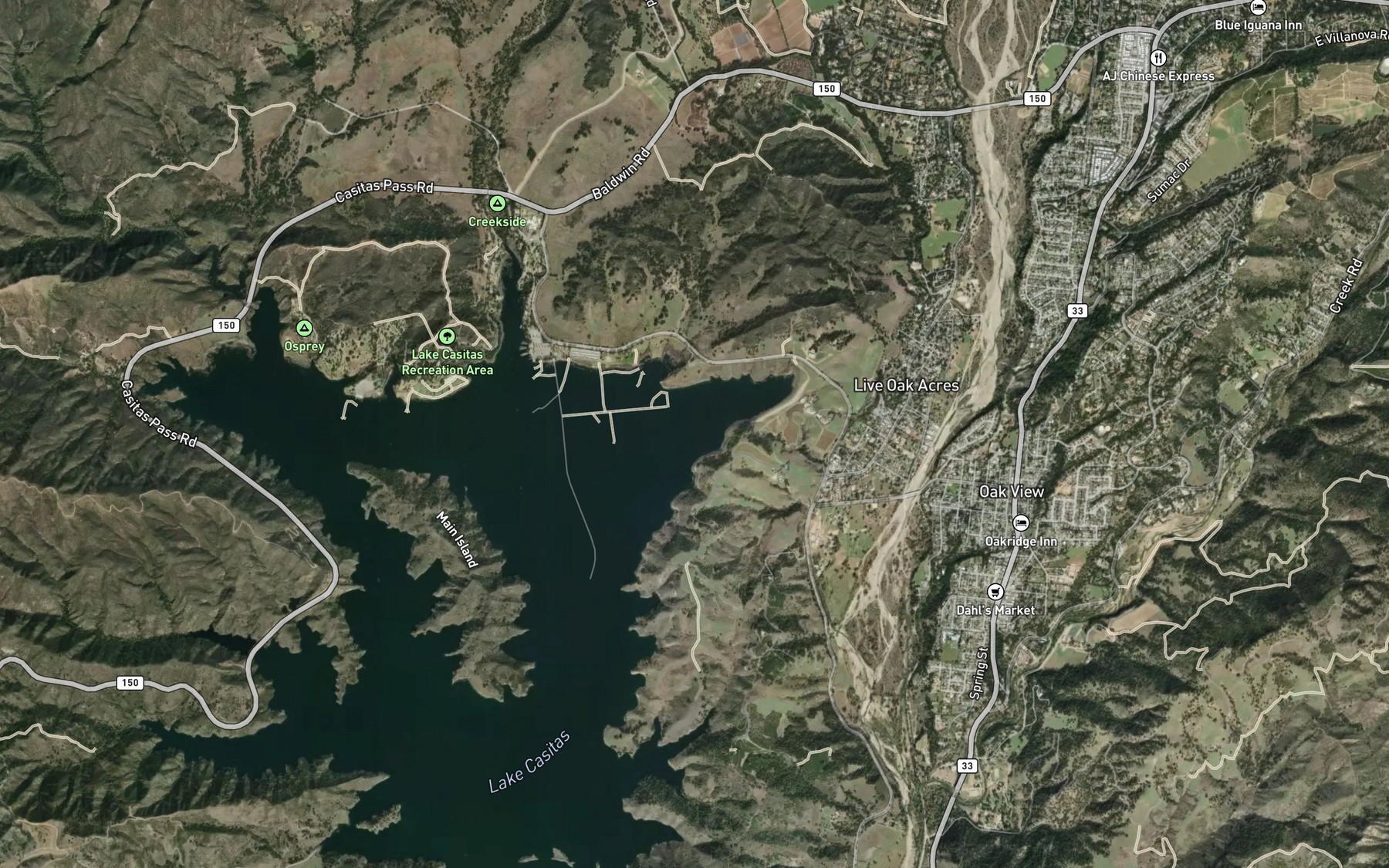 Satellite map of the Wadleigh Arm