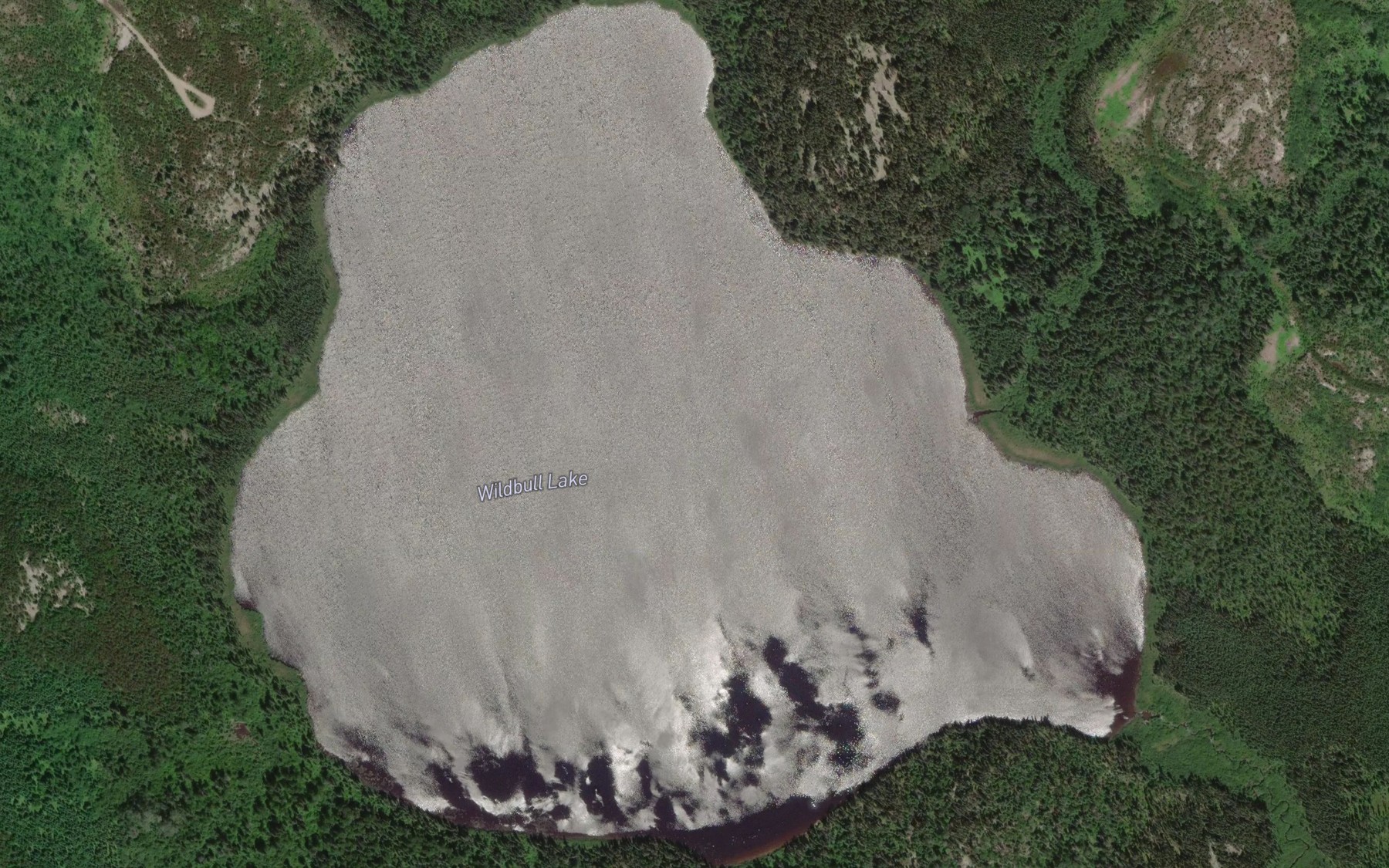 Satellite map of the Wildbull Lake