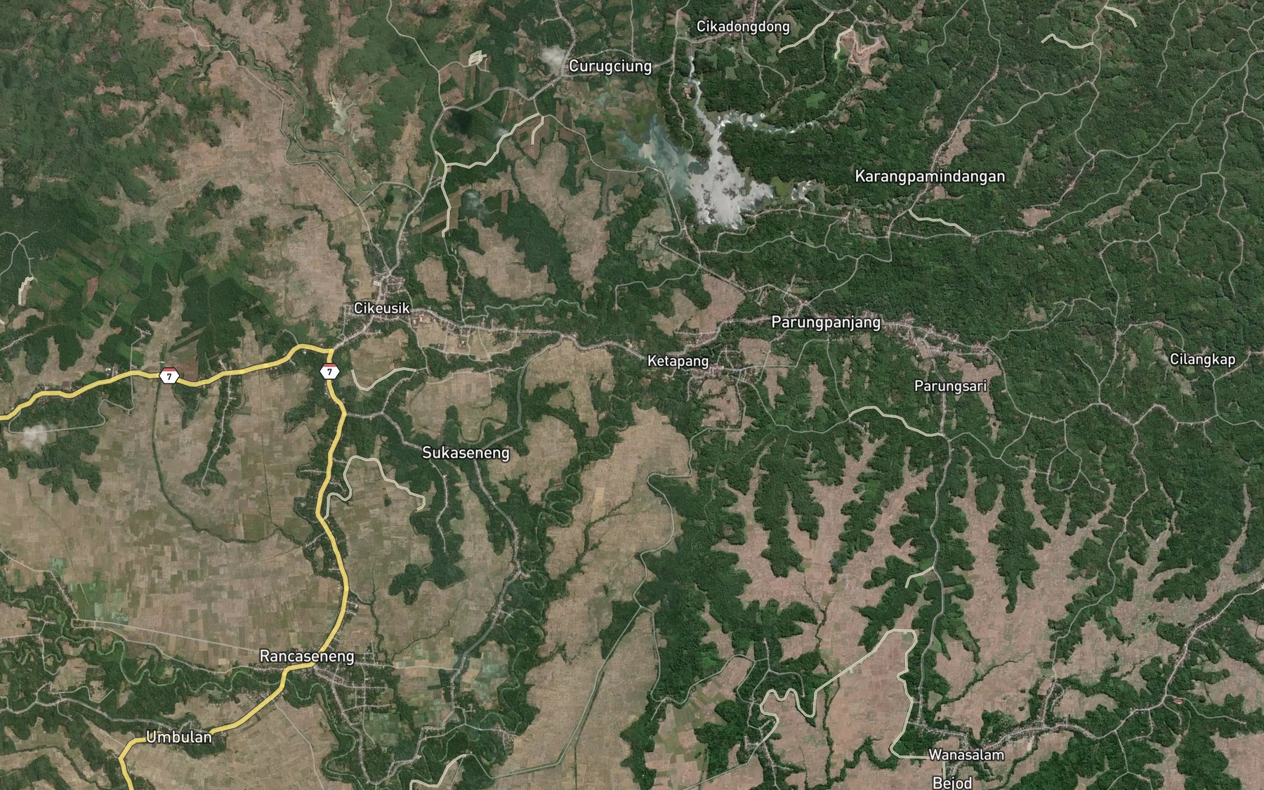Satellite map of the Ci Langkap