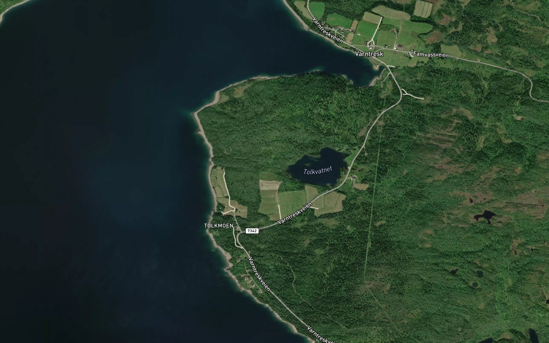 Satellite map of the Tolkbekken