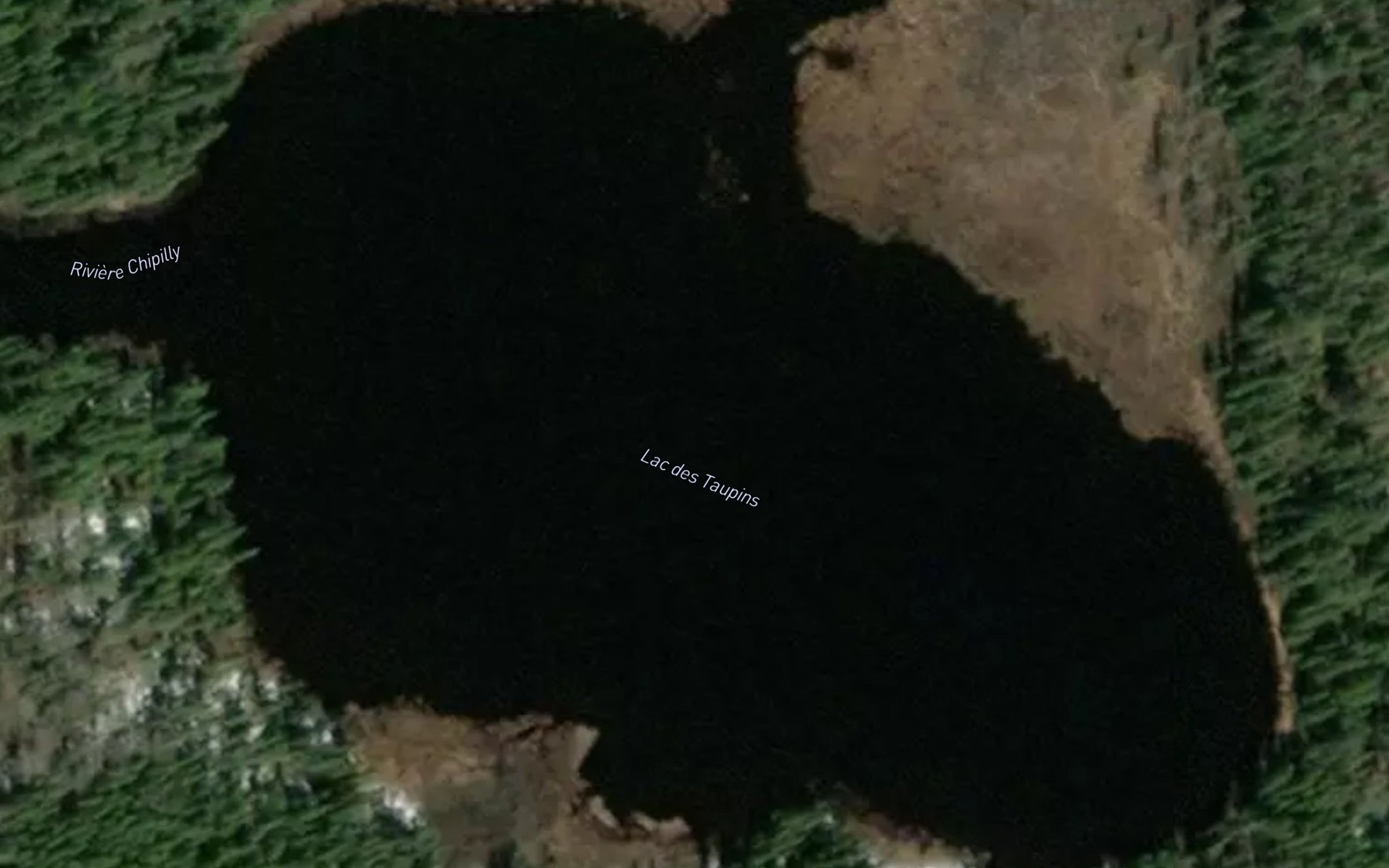 Satellite map of the Lac des Taupins