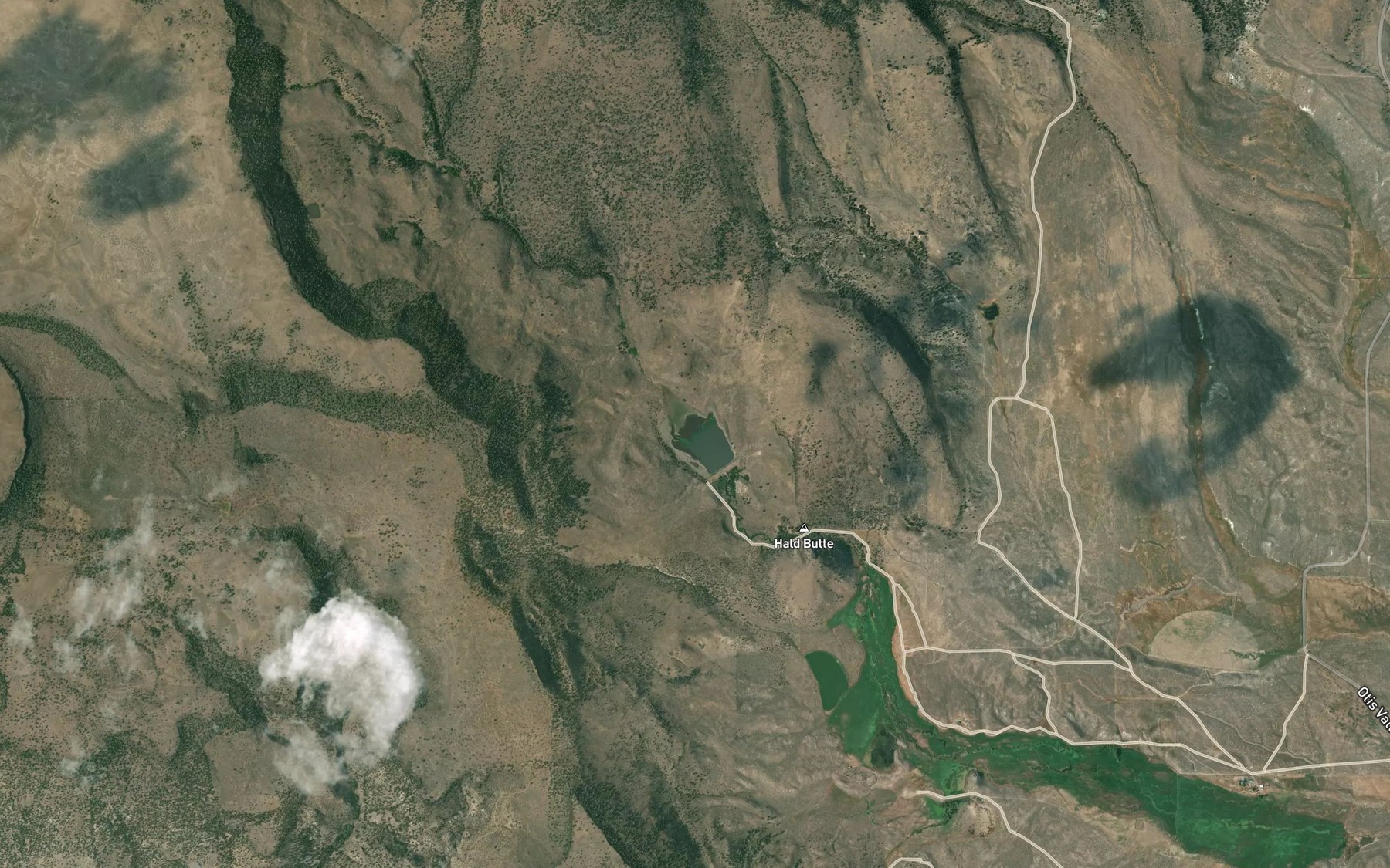 Satellite map of the Stallard Reservoir