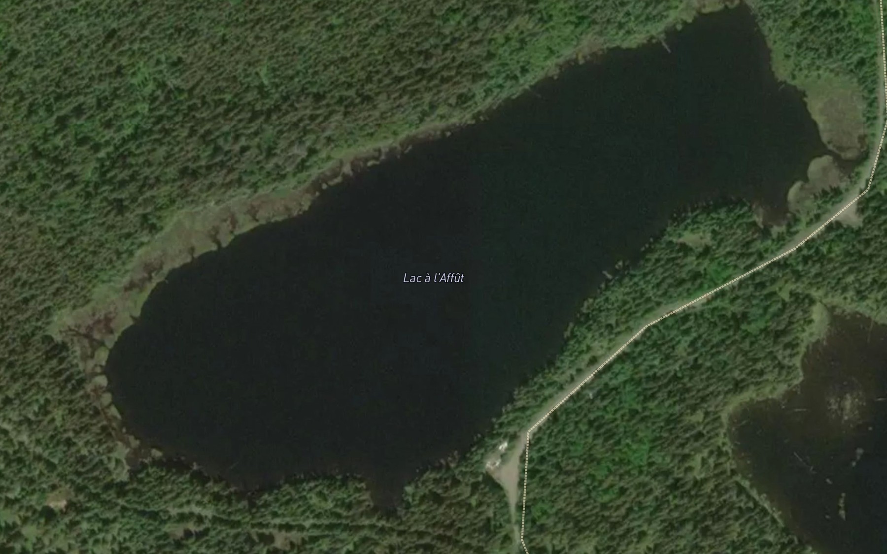 Satellite map of the Lac a l'Affut