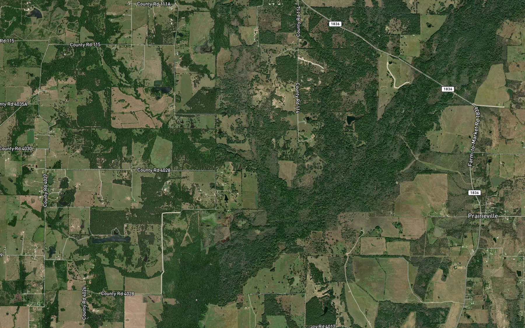 Satellite map of the Jones Creek