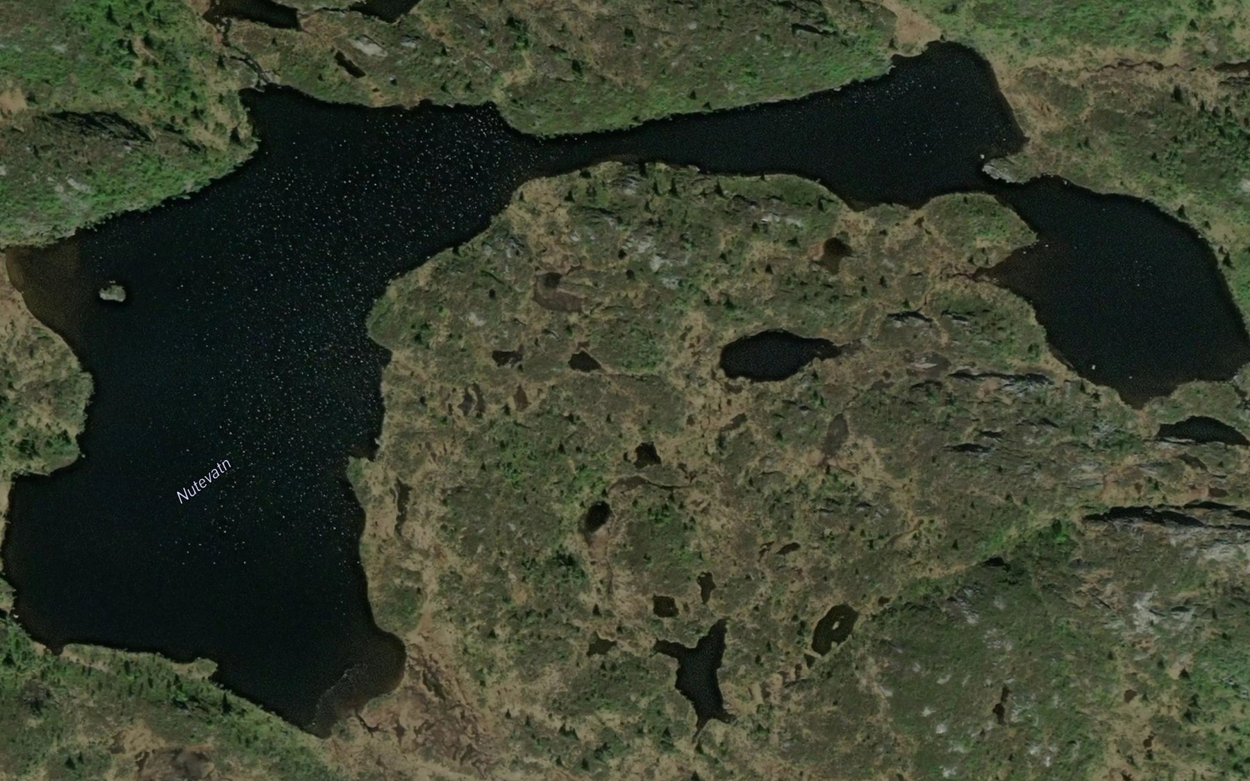 Satellite map of the Nutevatn (nedste)