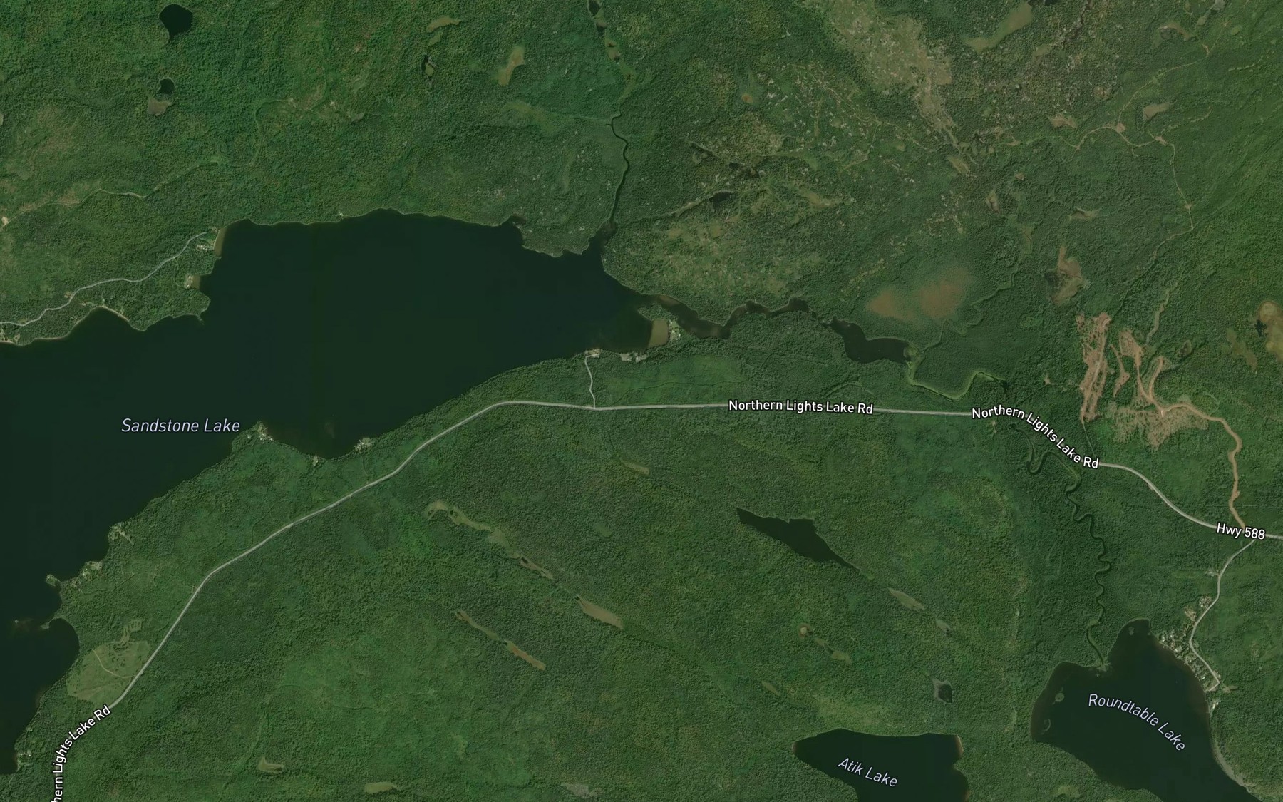 Satellite map of the Joe Creek