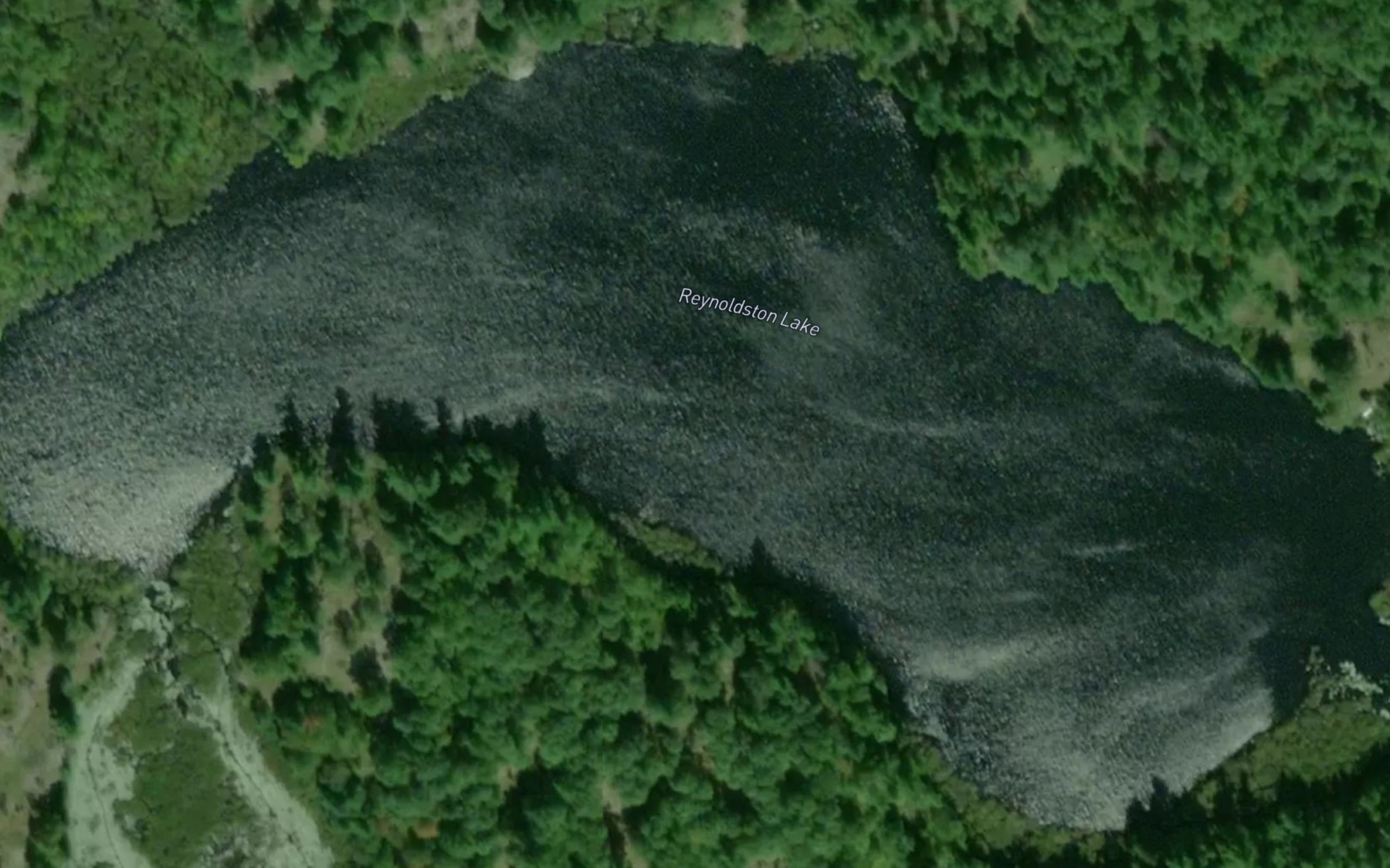 Satellite map of the Reynoldston Lake