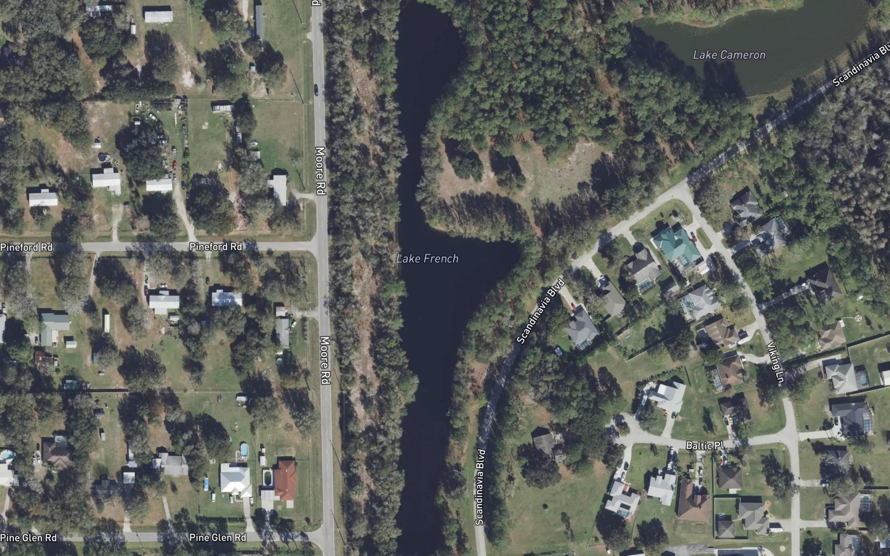 Satellite map of the Lake French