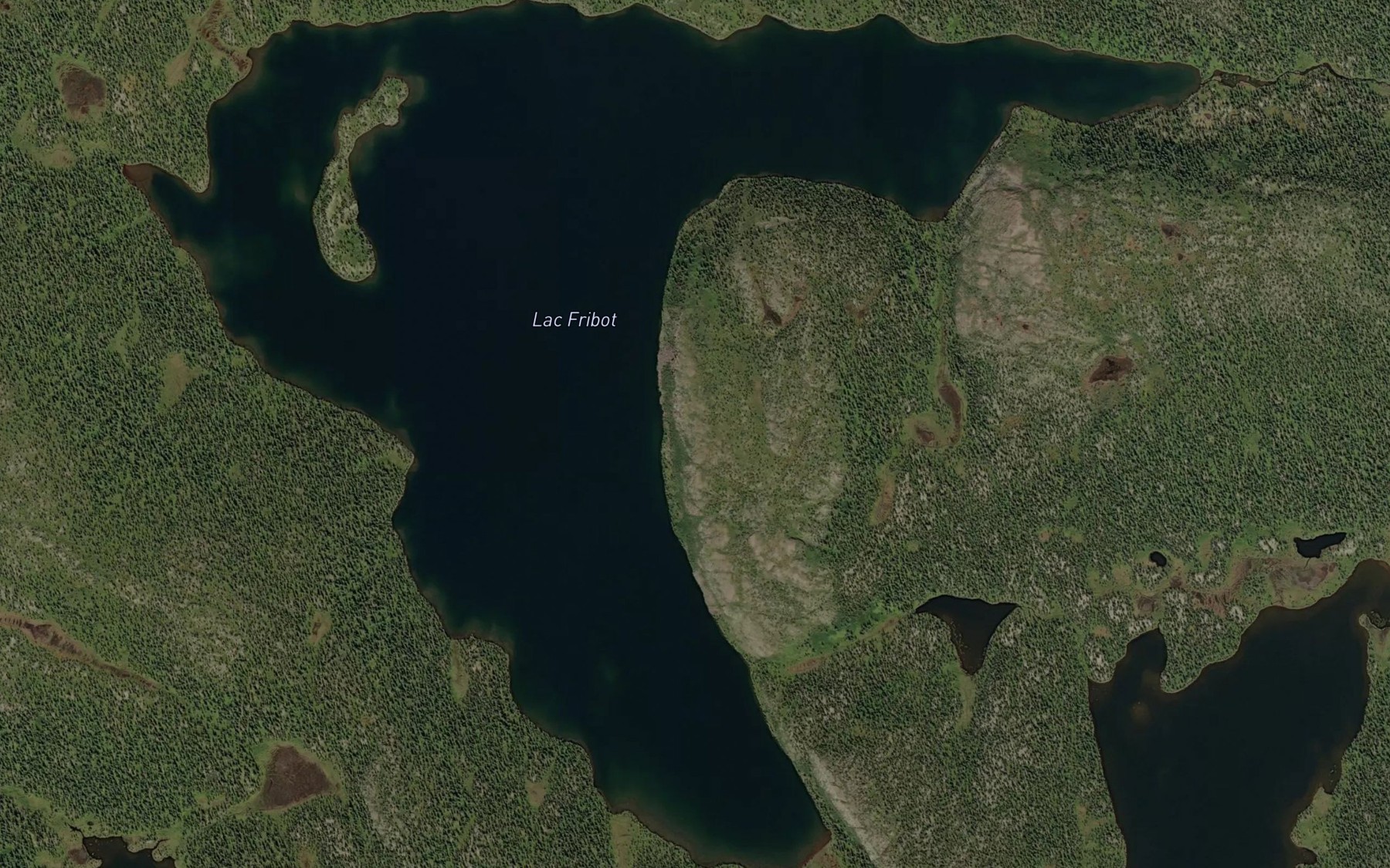 Satellite map of the Lac Fribot