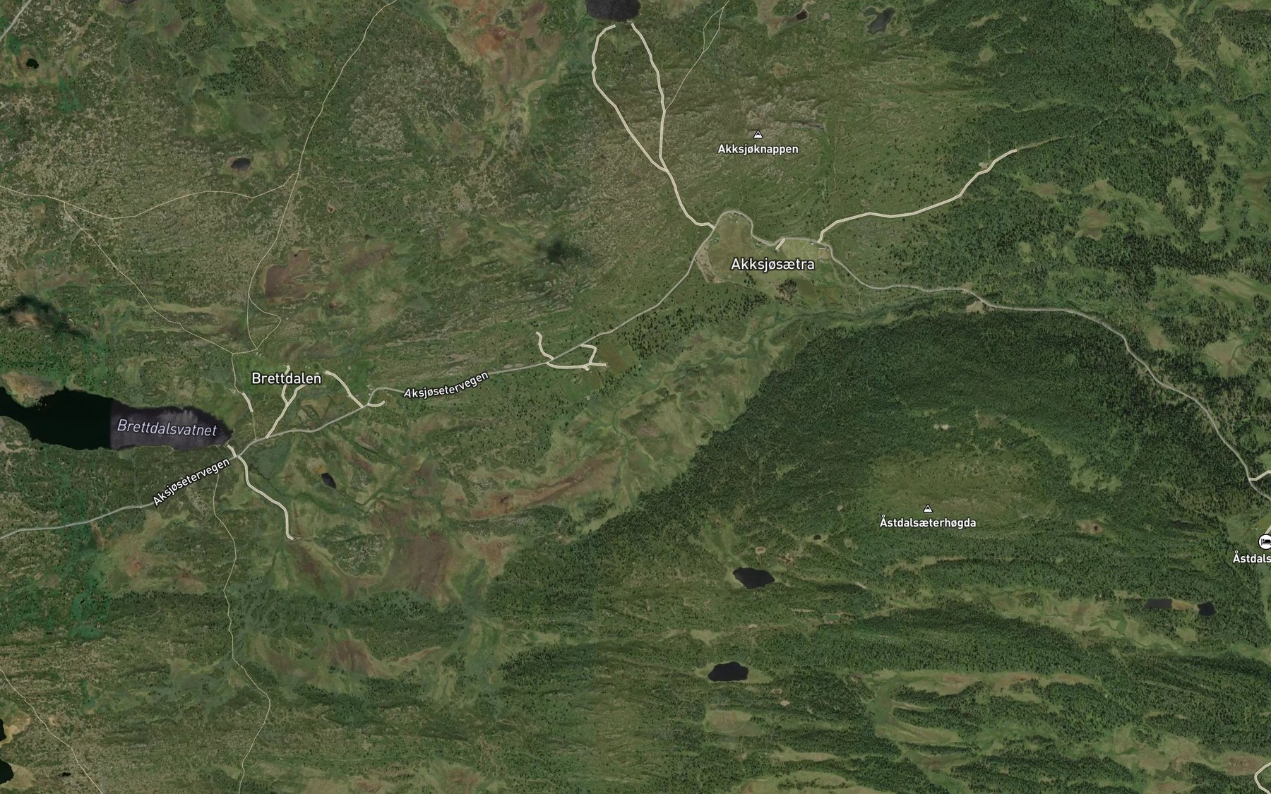 Satellite map of the Indre Bretta