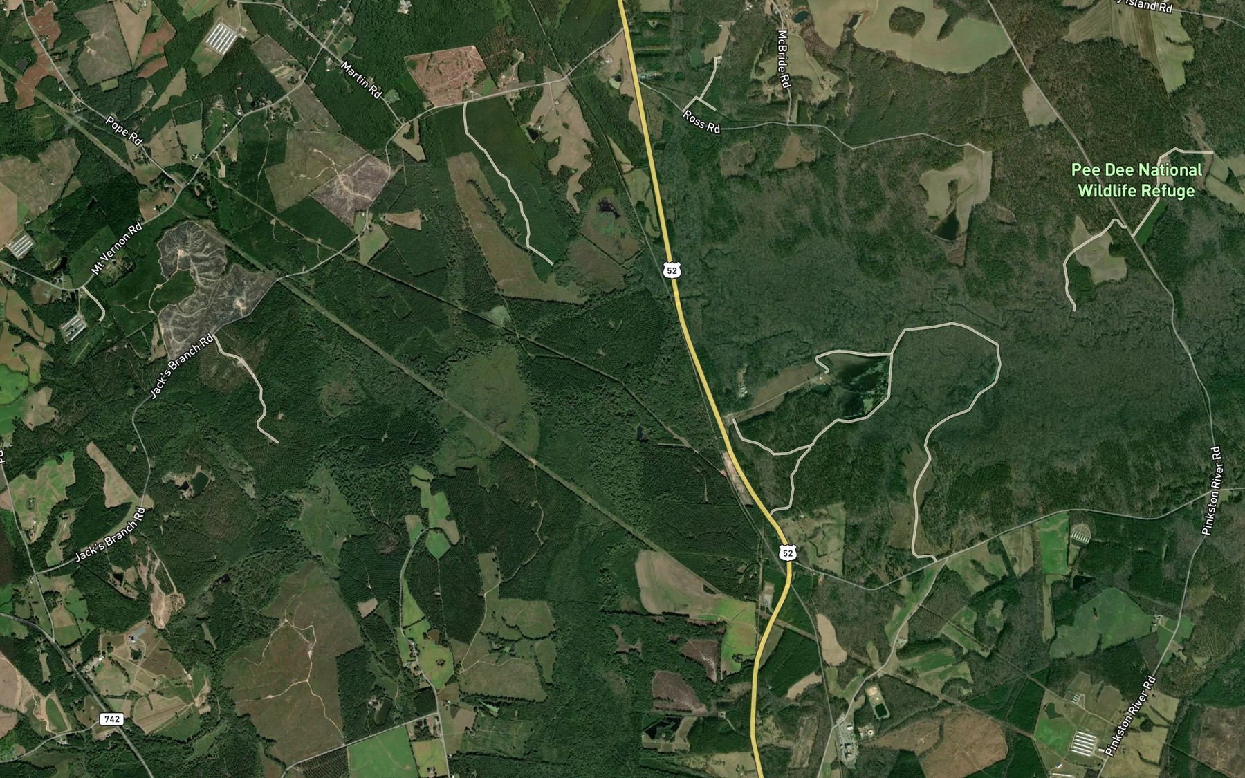 Satellite map of the Goulds Fork