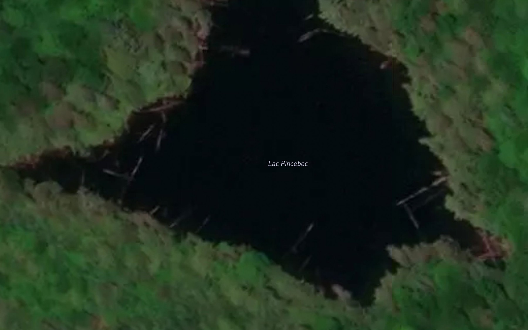 Satellite map of the Lac Pincebec