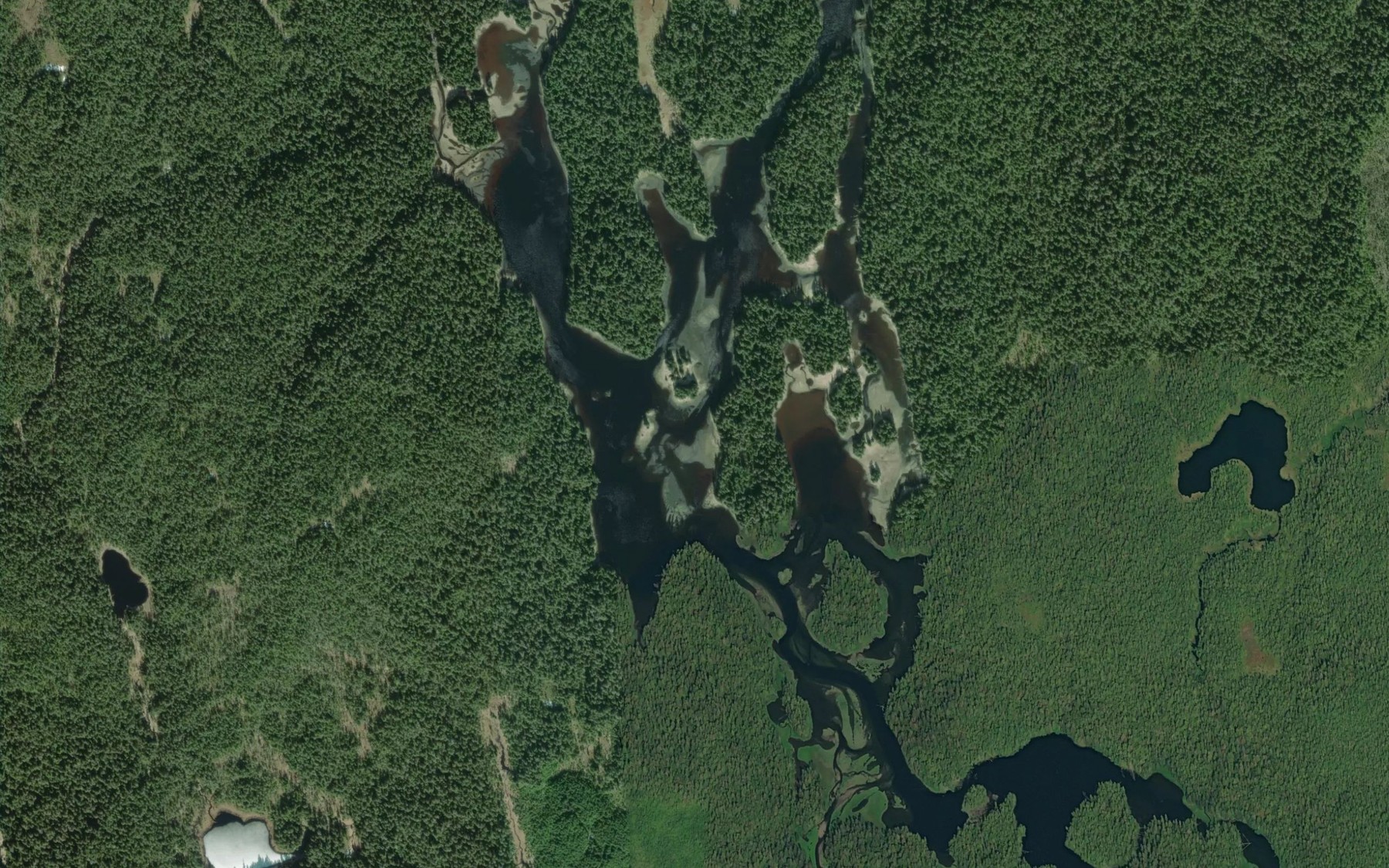 Satellite map of the Gold and Galligan Lagoon