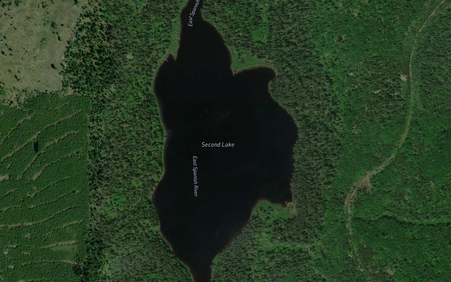 Satellite map of the Second Lake