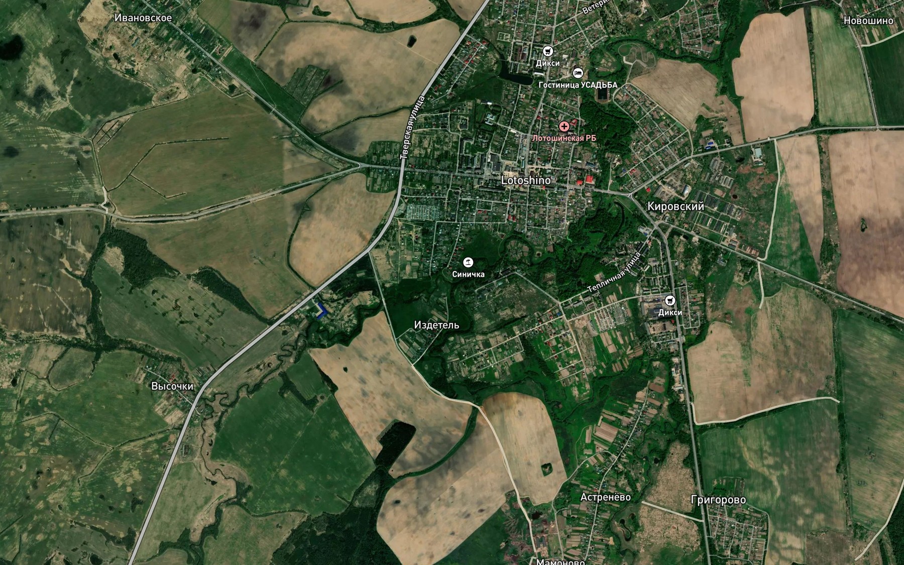 Satellite map of the Izdetel'