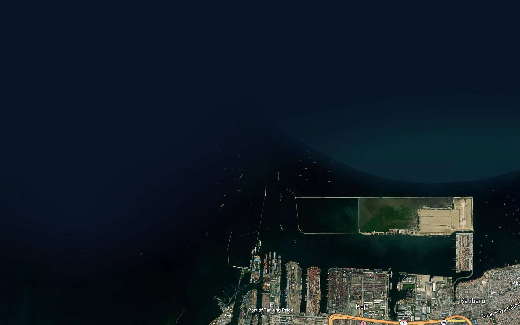 Satellite map of the Batavia New Roadstead