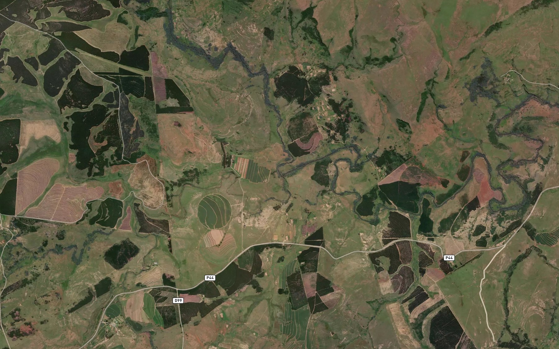 Satellite map of the Swartwaterspruit