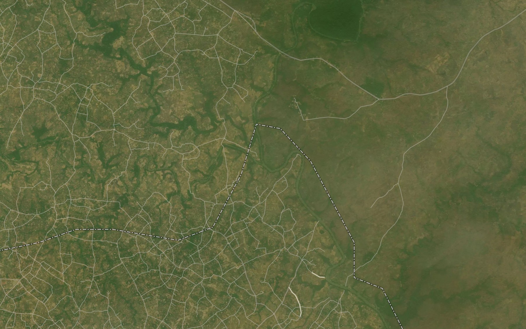 Satellite map of the Okpoko River
