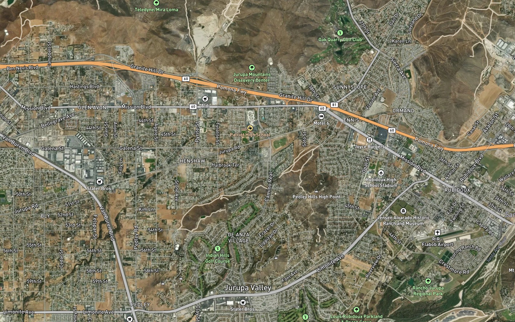 Satellite map of the Lateral Number Two