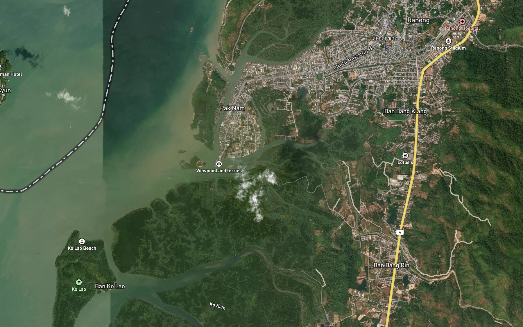 Satellite map of the Khlong Bang Rin