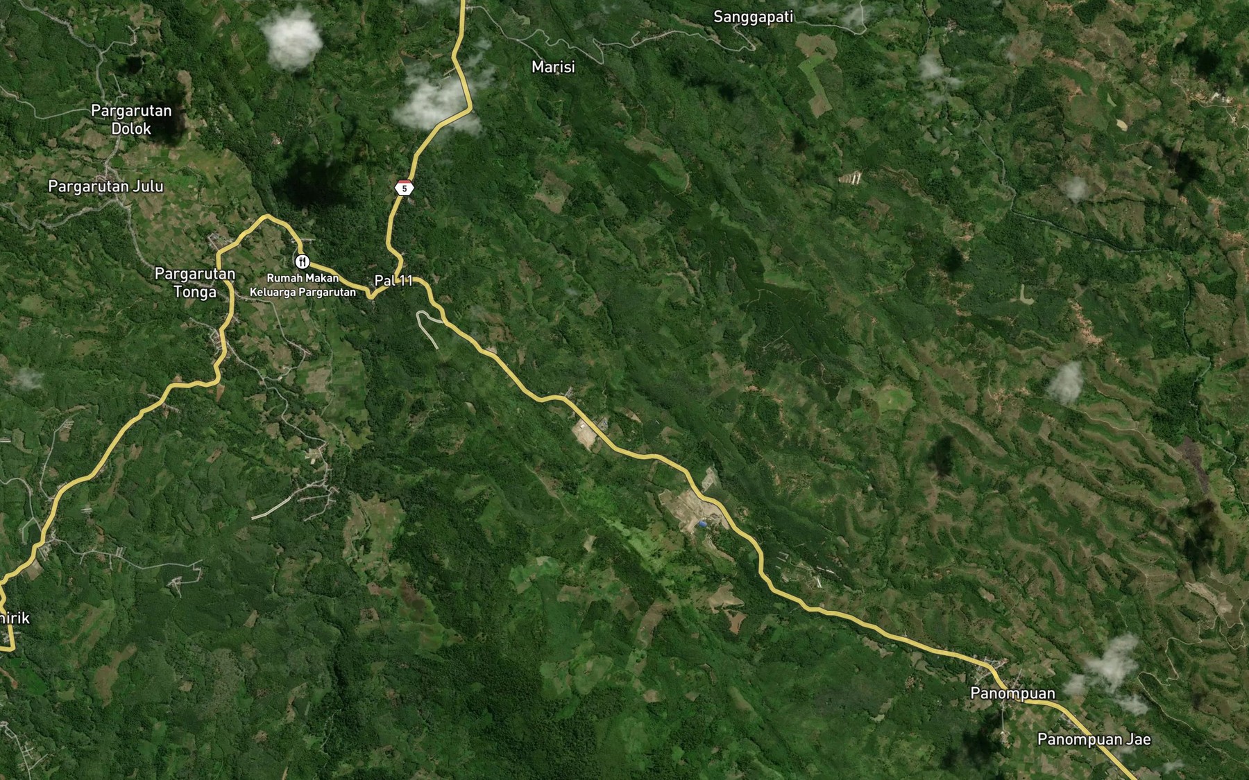 Satellite map of the Aek Pining