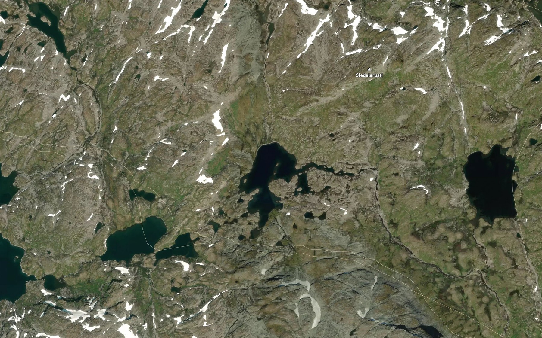 Satellite map of the Sledalsvatnet
