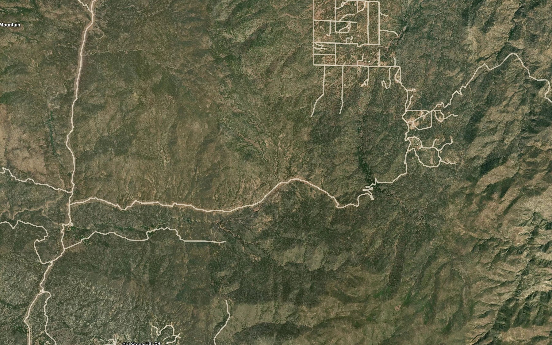 Satellite map of the Lone Pine Reservoir