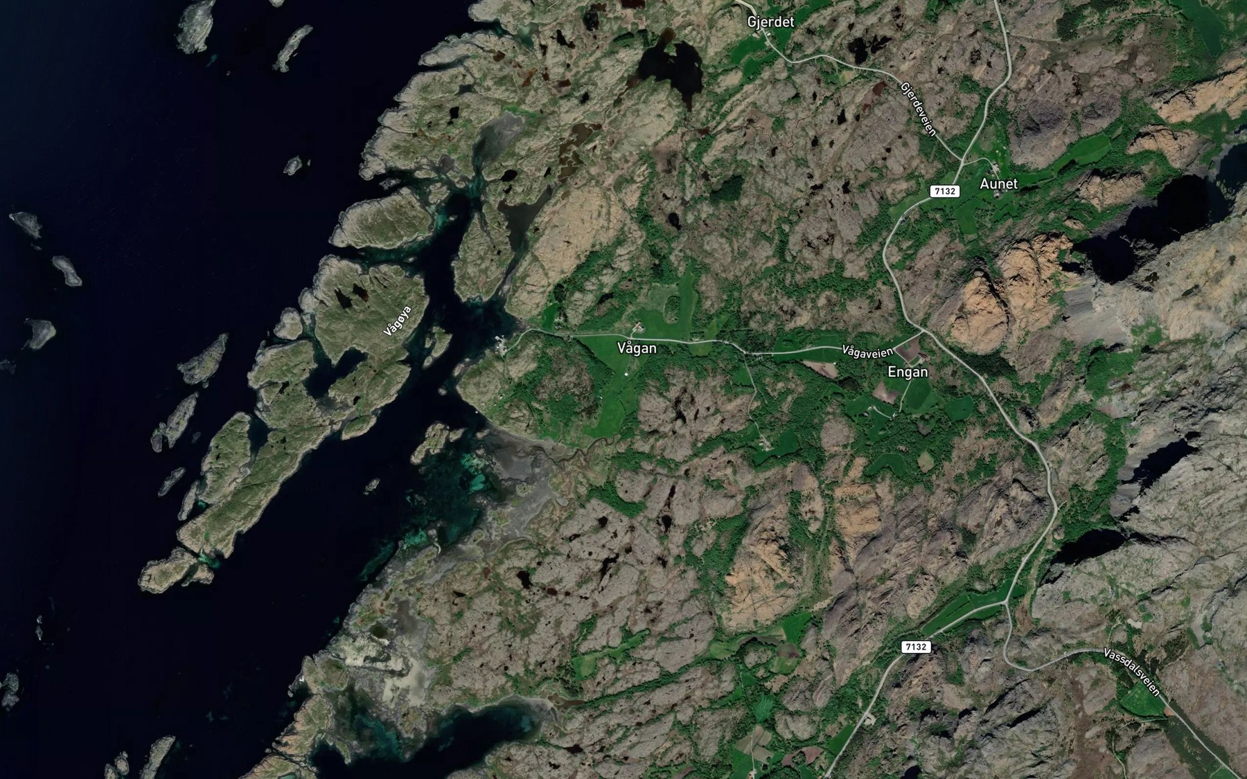 Satellite map of the Vagaelva