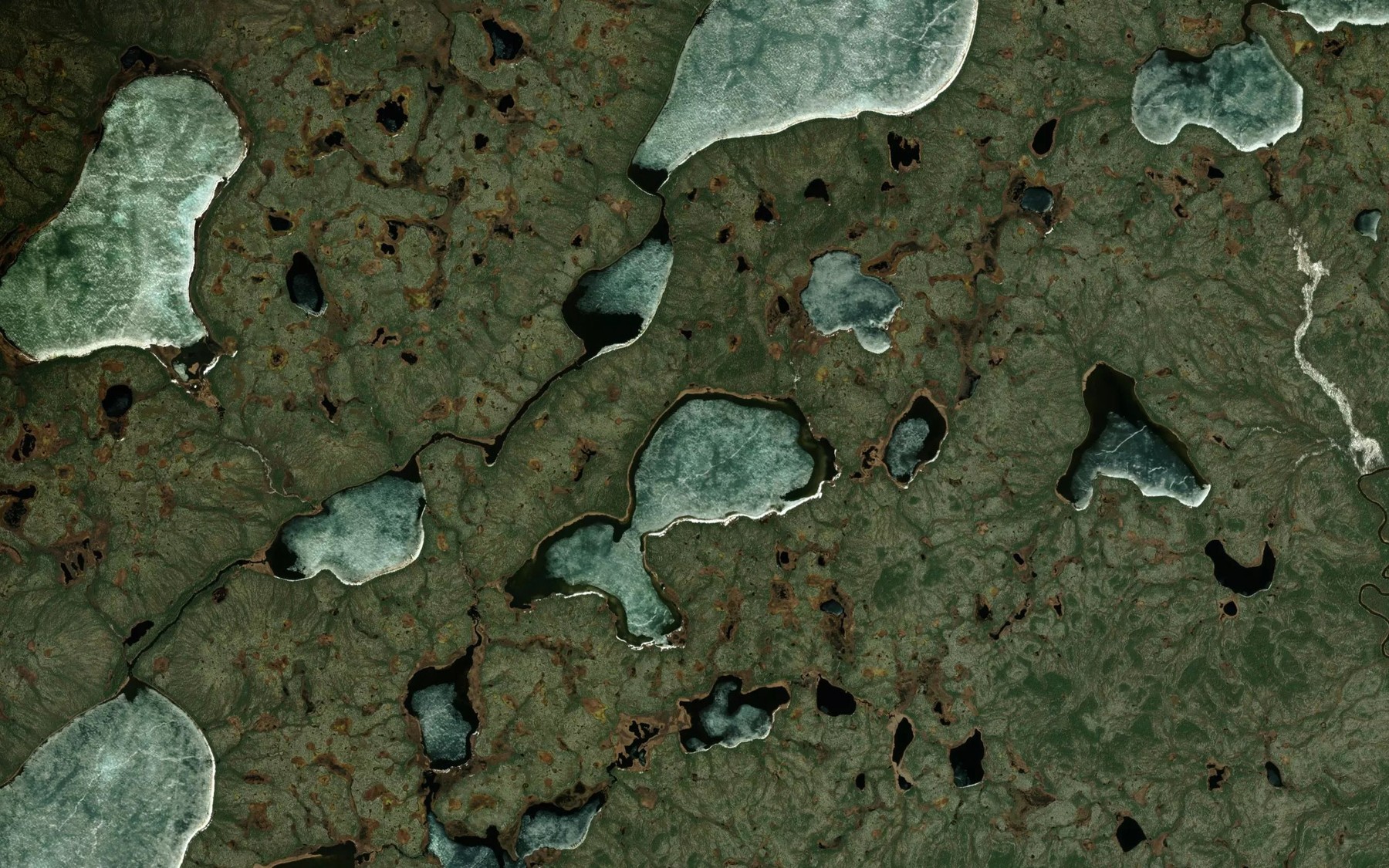 Satellite map of the Tocher Lake