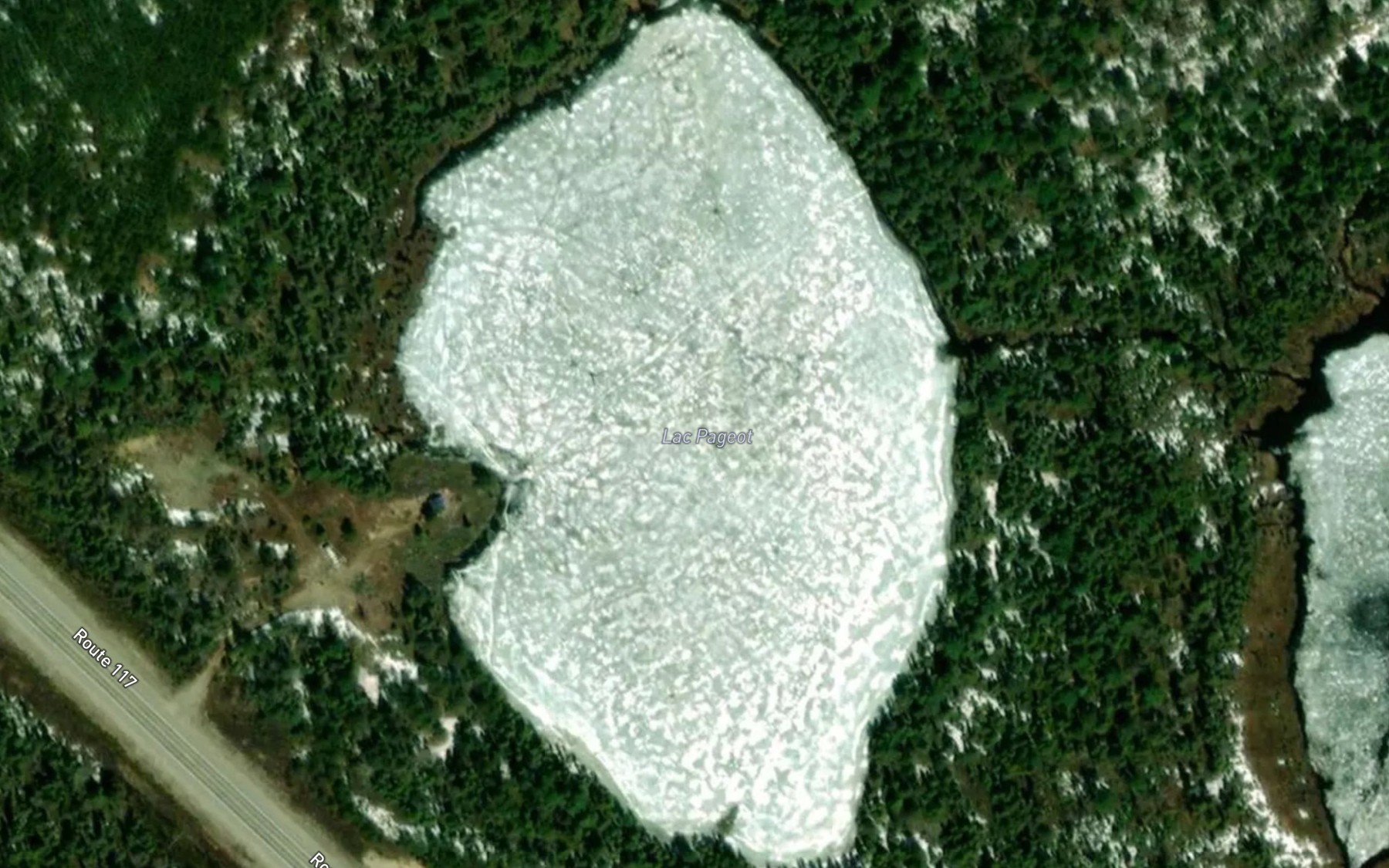 Satellite map of the Lac Pageot