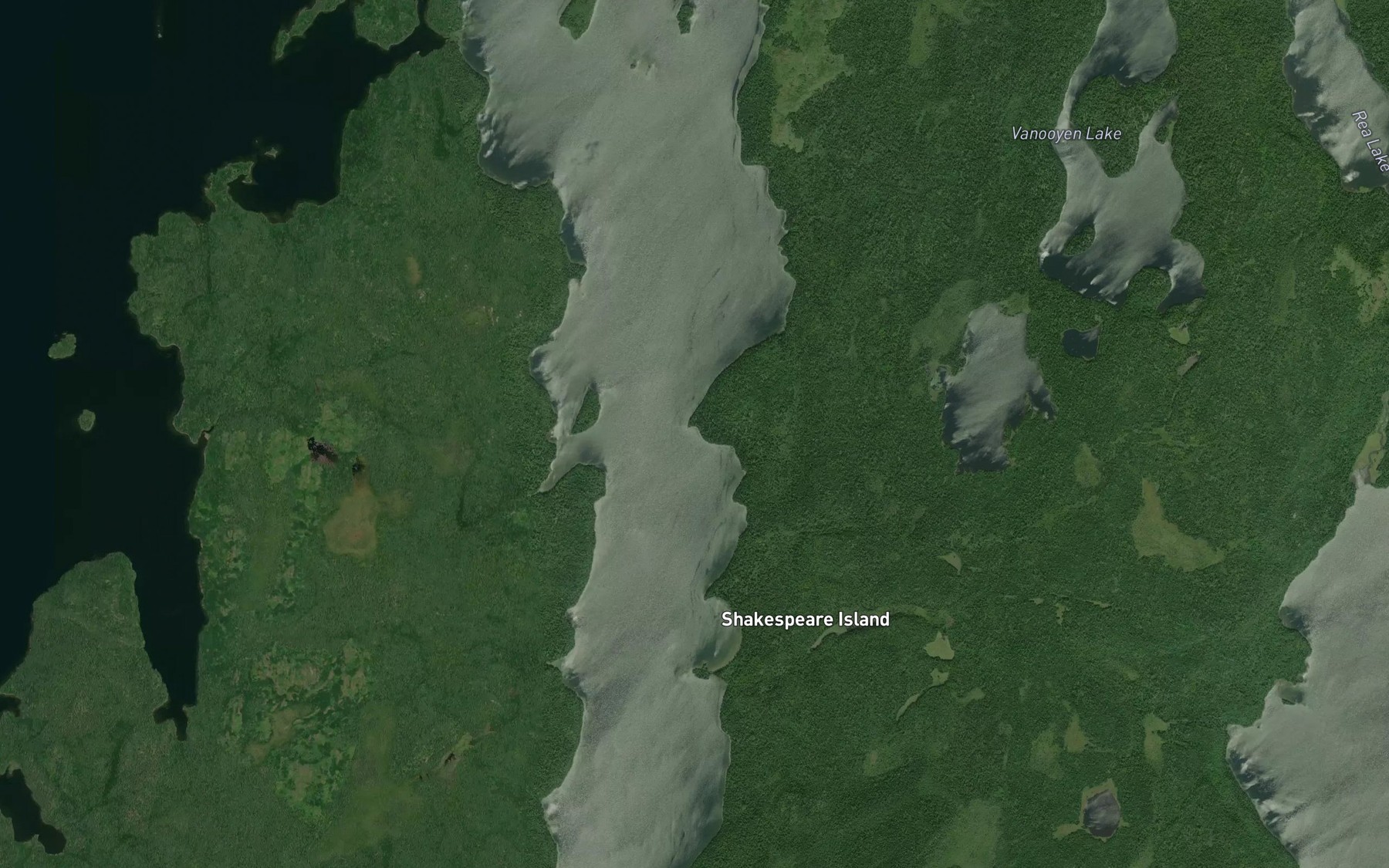 Satellite map of the McRitchie Shortcut