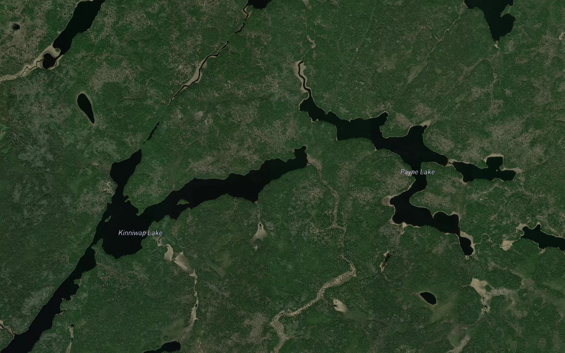 Satellite map of the Nagron Creek
