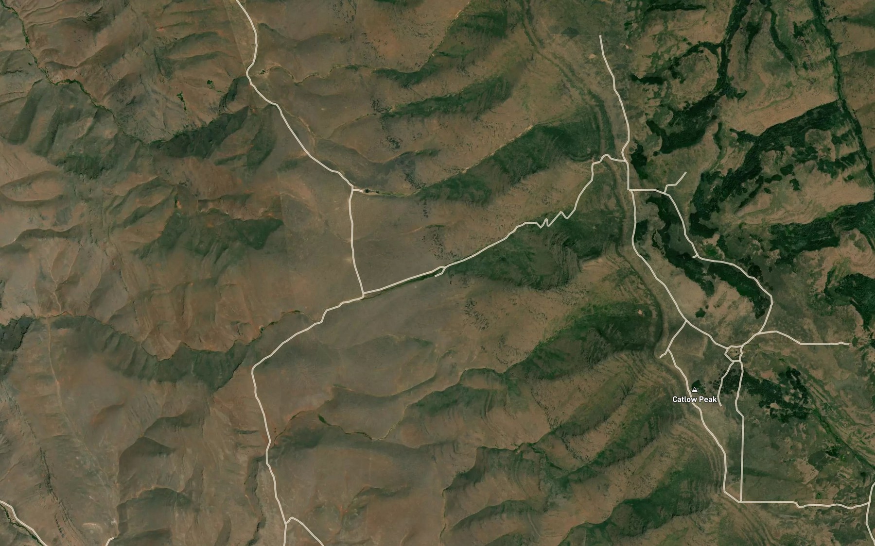 Satellite map of the No Name Spring