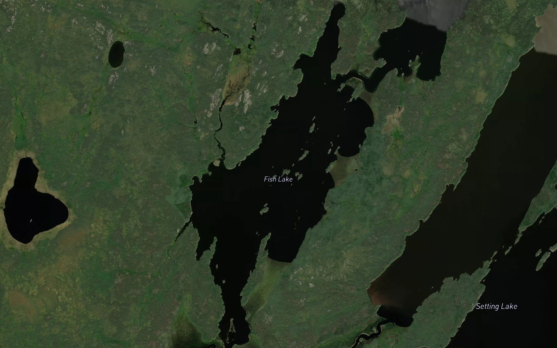 Satellite map of the Fish Lake