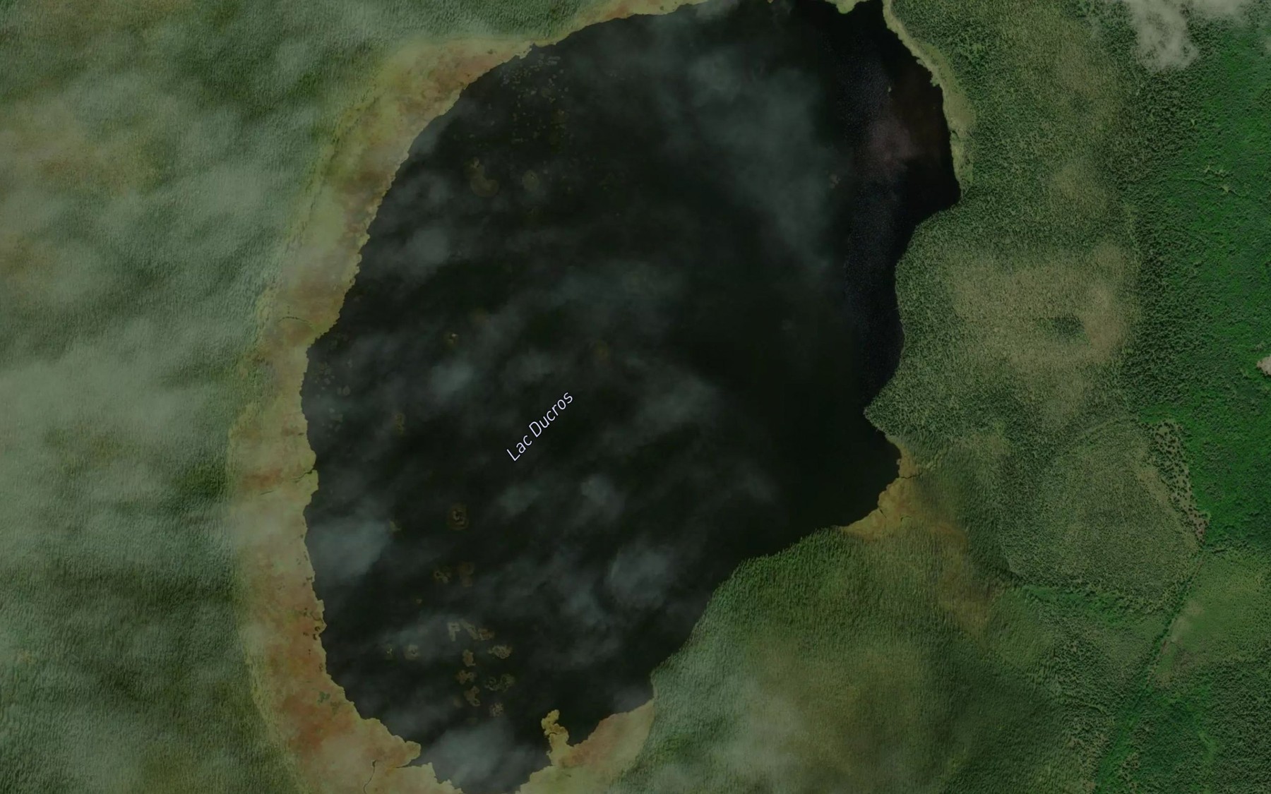 Satellite map of the Lac Ducros