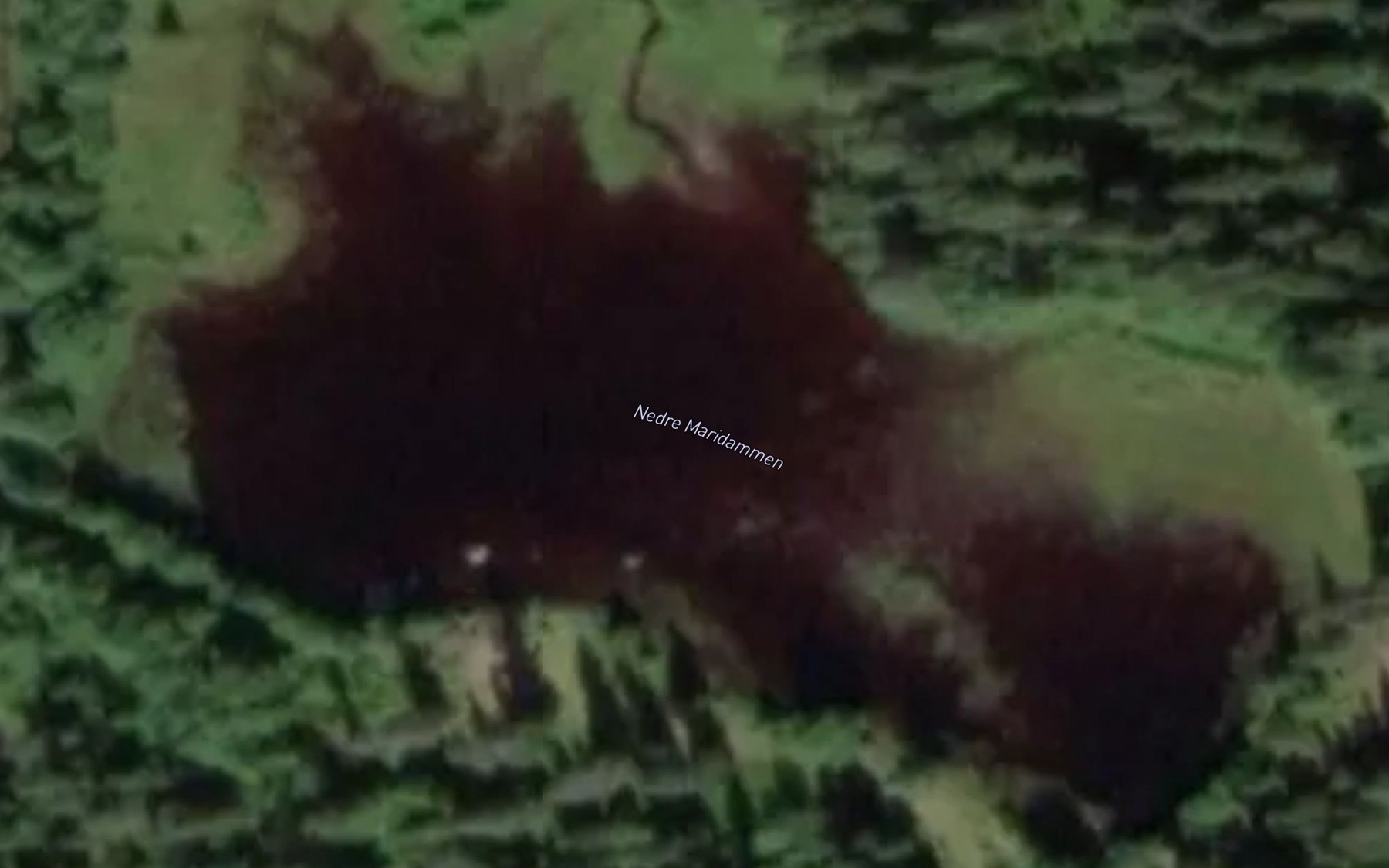 Satellite map of the Nedre Maridammen