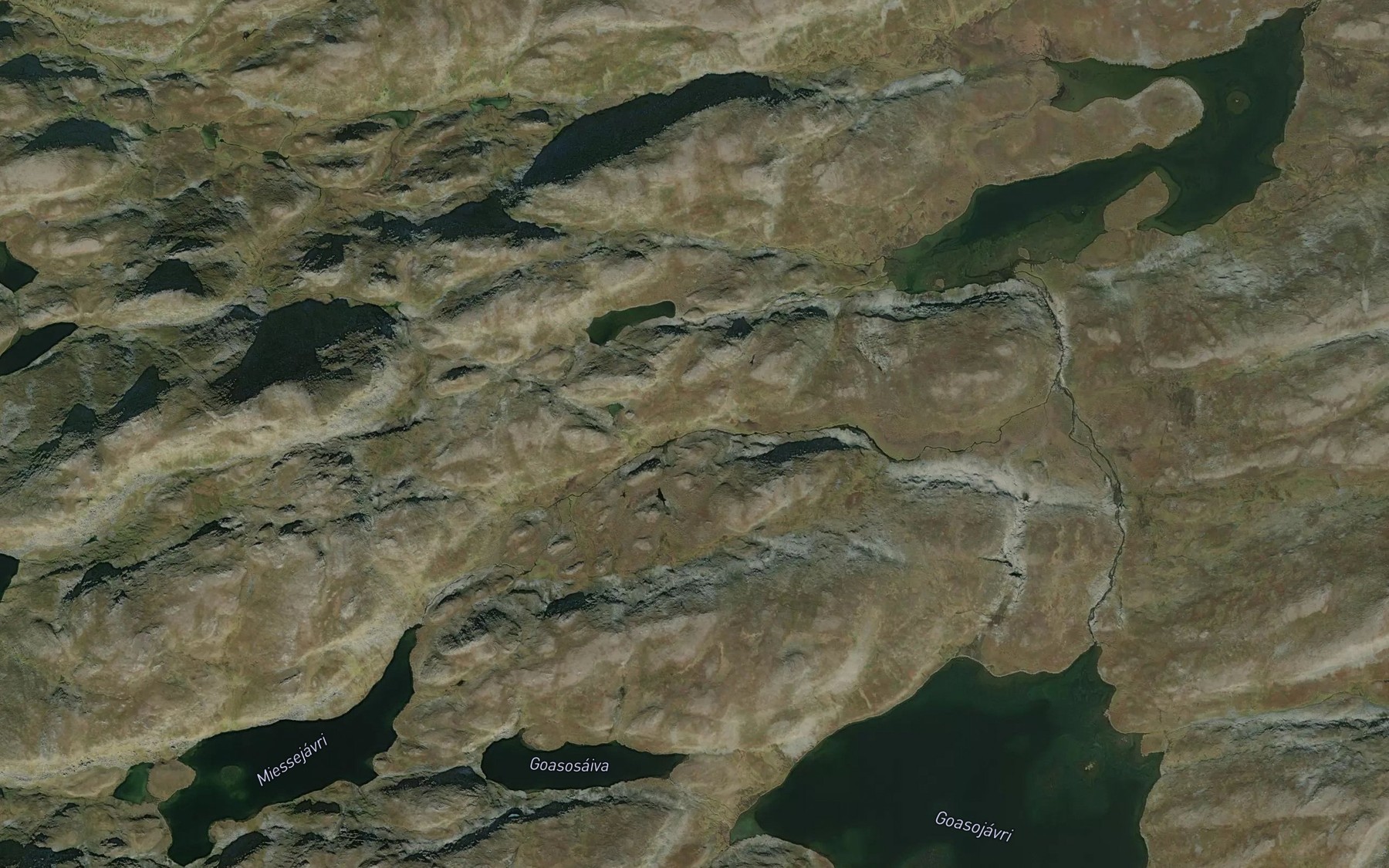 Satellite map of the Miessejakka