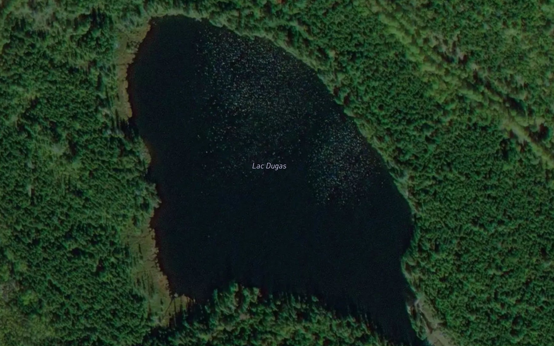 Satellite map of the Lac Dugas