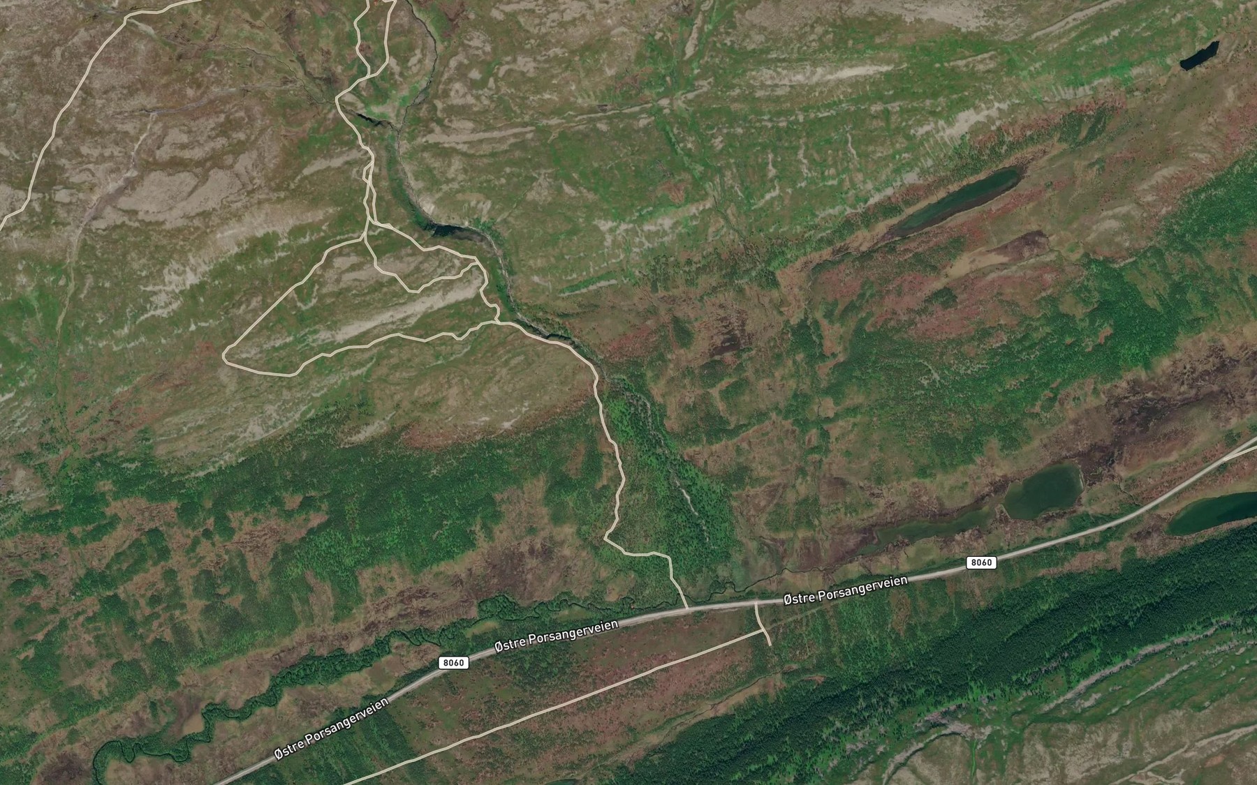 Satellite map of the Hattanasjakka