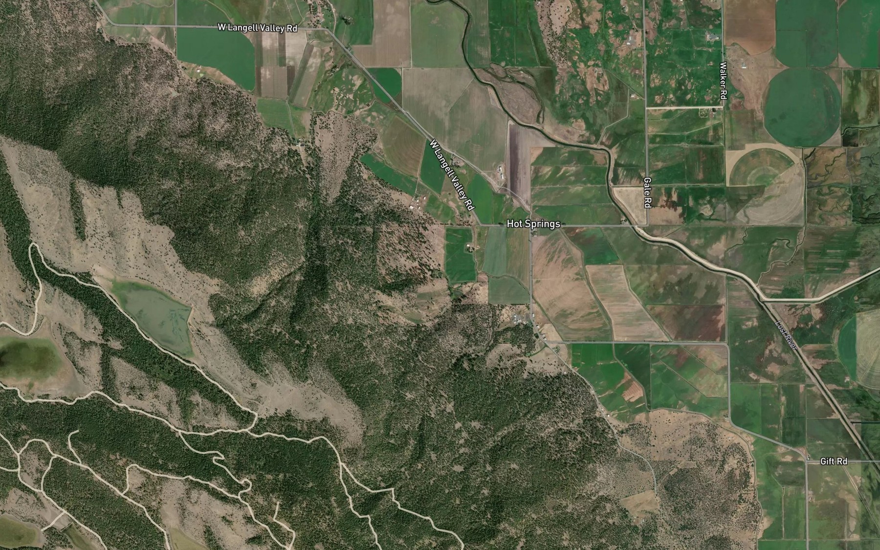 Satellite map of the Dearborn Reservoir
